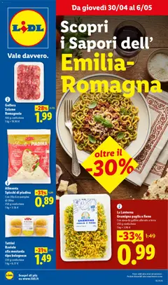 Anteprima del volantino Lidl volantino Emilia-Romagna valido a partire dal 30.04.2026