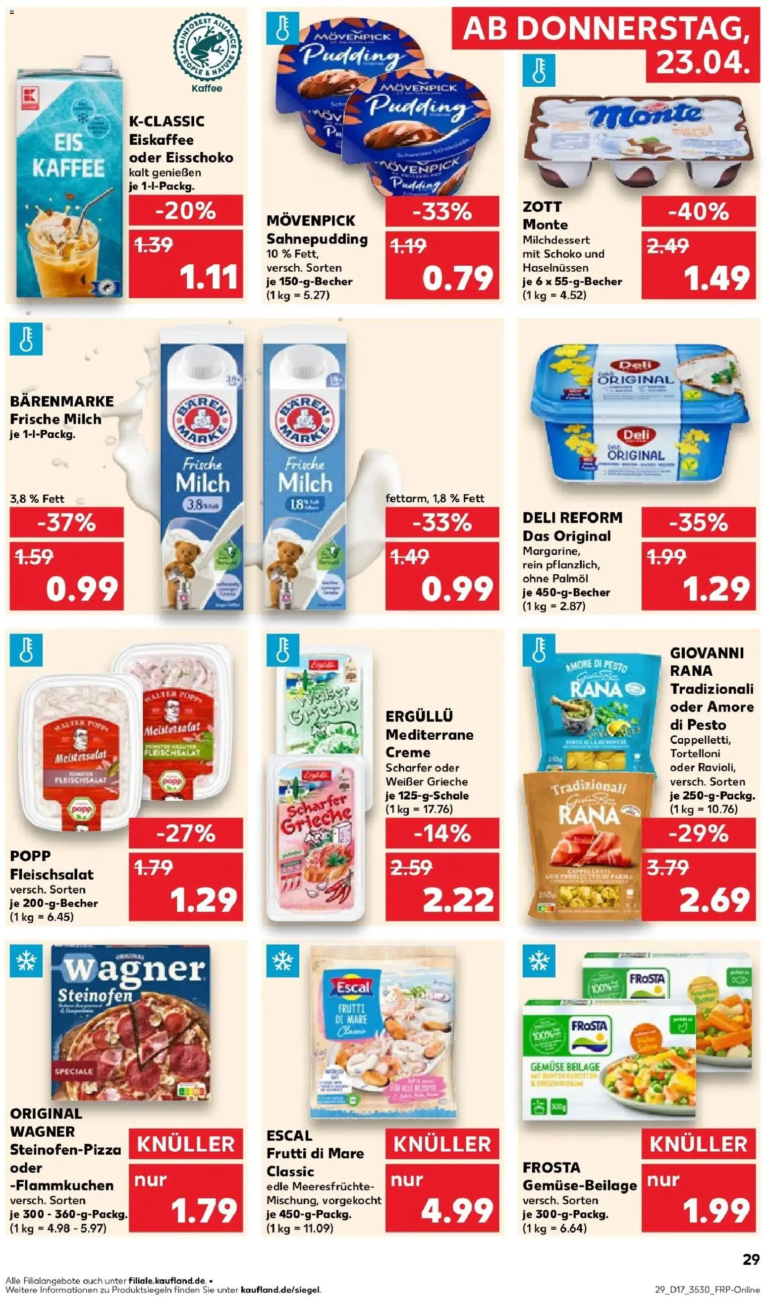 Kaufland Prospekt Bautzen	 – gültig ab 23.04.2026 | Seite: 29 | Produkte: Margarine, Kaffee, Creme, Meeresfrüchte