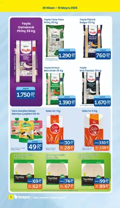 20.04.2026 tarihinden itibaren geçerli olan Tespo kataloğu önizlemesi | Sayfa: 2 | Ürünler: Elma, Portakal, Pirinç, Şeker