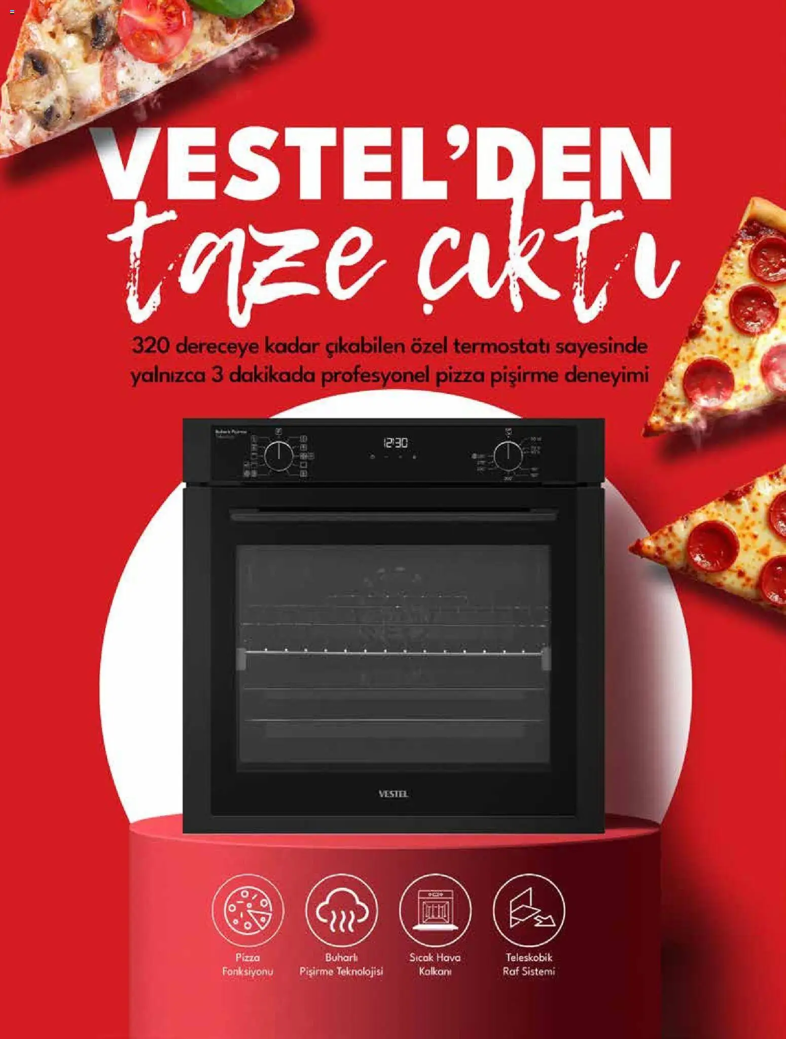 Vestel - Ankastre Ürünler - 01.03.2026 tarihinden itibaren geçerlidir | Sayfa: 7 | Ürünler: Raf, Pizza