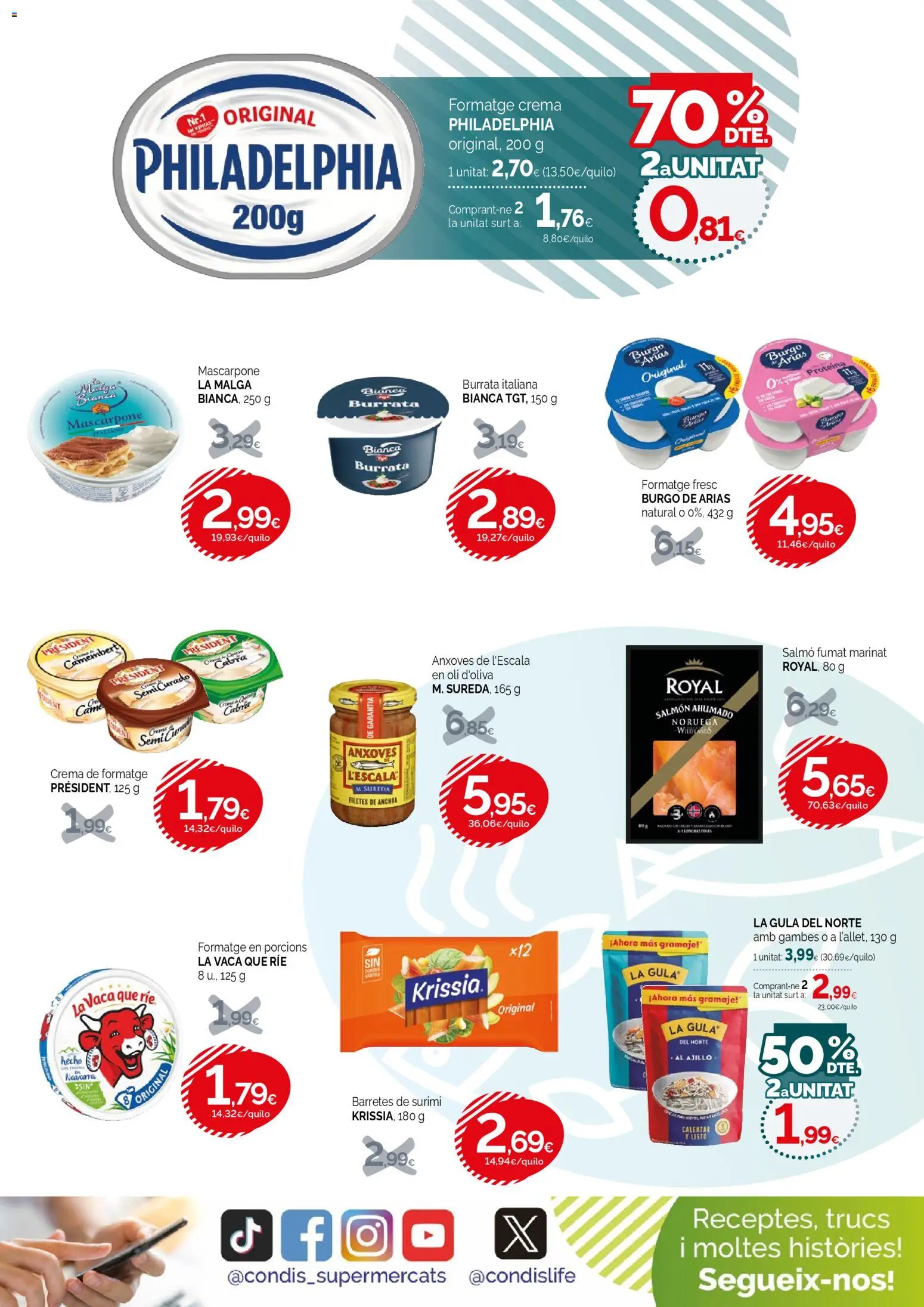 Condis folleto life │ válido desde el 04.03.2026 | Página: 5 | Productos: Crema, Salmón ahumado, Anchoa