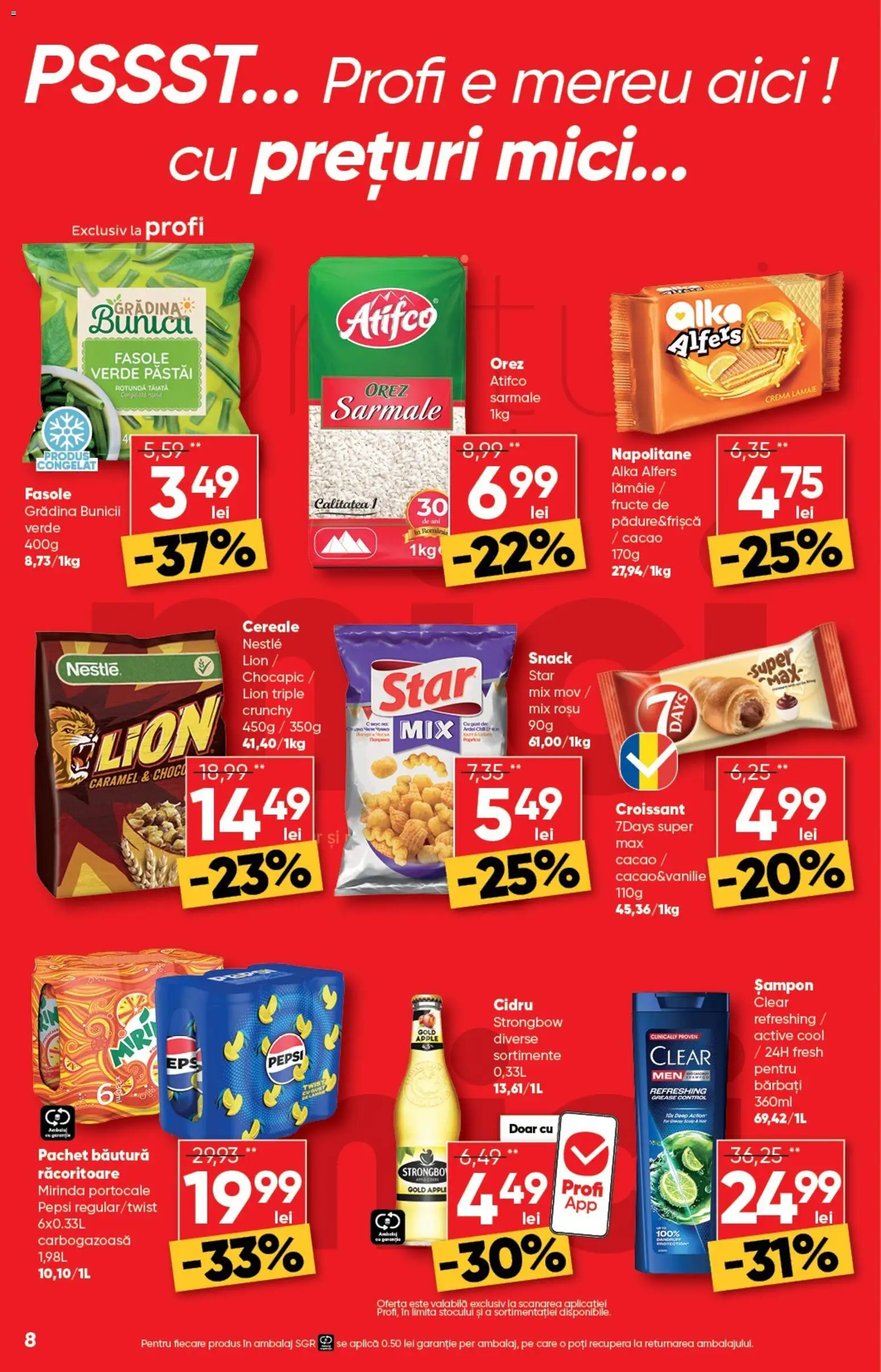 Noul catalog Profi – valabil de la 04.03.2026 | Pagină: 8 | Produse: Cremă, Apple, Fasole verde, Cacao