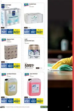 29.04.2026 tarihinden itibaren geçerli olan Metro kataloğu önizlemesi | Sayfa: 29 | Ürünler: Tuvalet, Bulaşık deterjanı, Yüzey temizleyici, Kağıt havlu