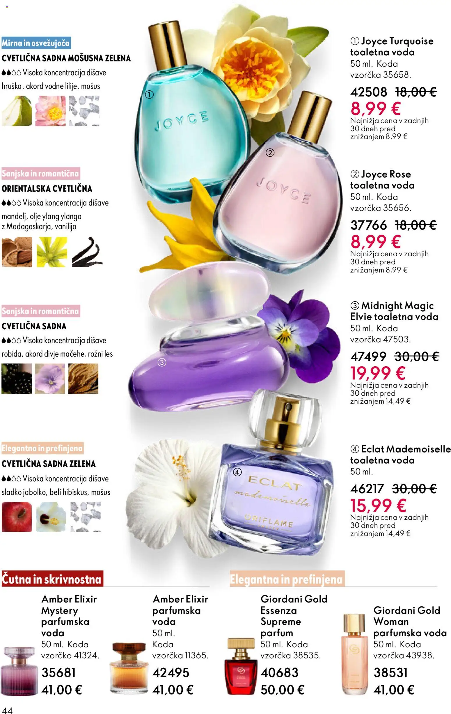 Novi Oriflame katalog ponudbe – veljaven od 11.03.2026 | Stran: 44 | Izdelki: Olje, Voda, Zelena, Parfumska voda