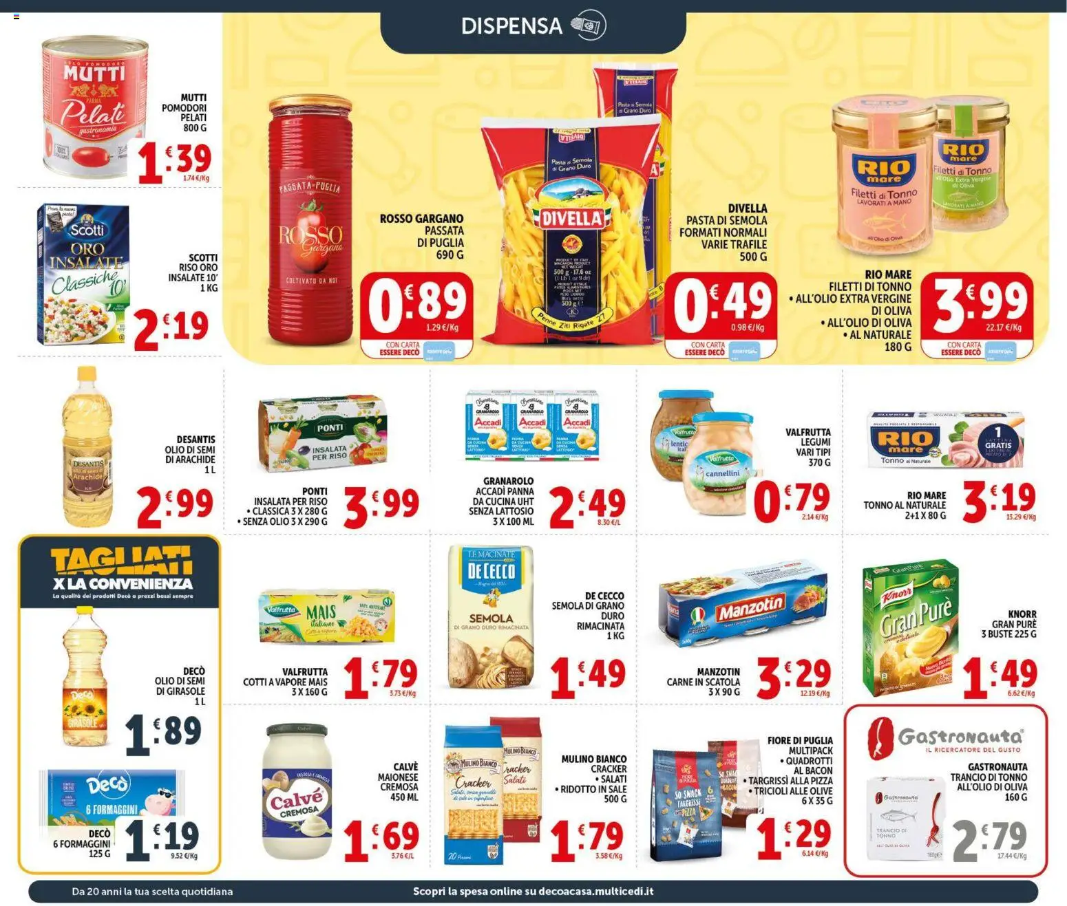 Volantino Decò del 09.04.2026 | Pagina: 14 | Prodotti: Panna, Cannellini, Sale, Tonno al naturale