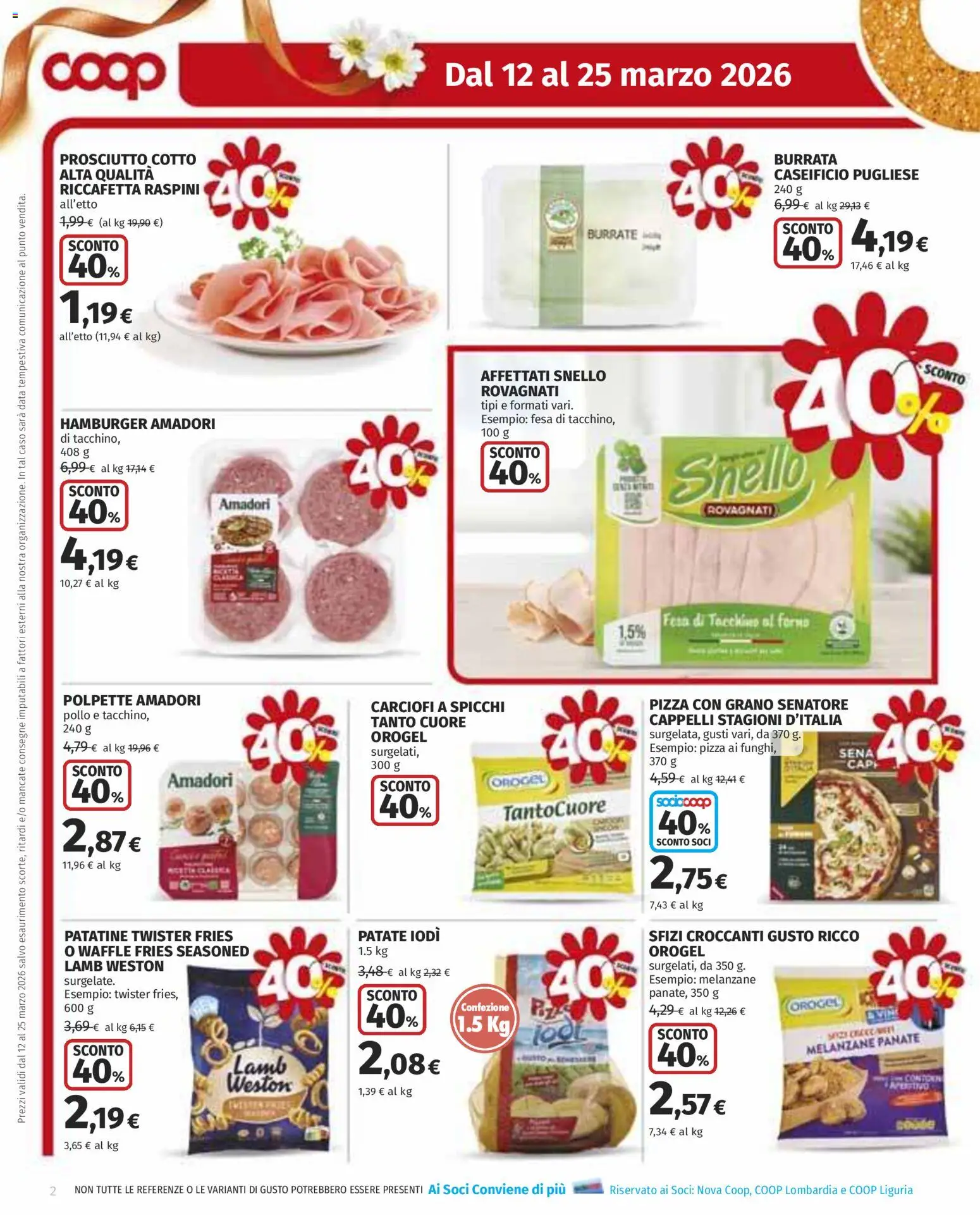 Volantino COOP del 12.03.2026 | Pagina: 2 | Prodotti: Pollo, Tacchino, Melanzane, Feta