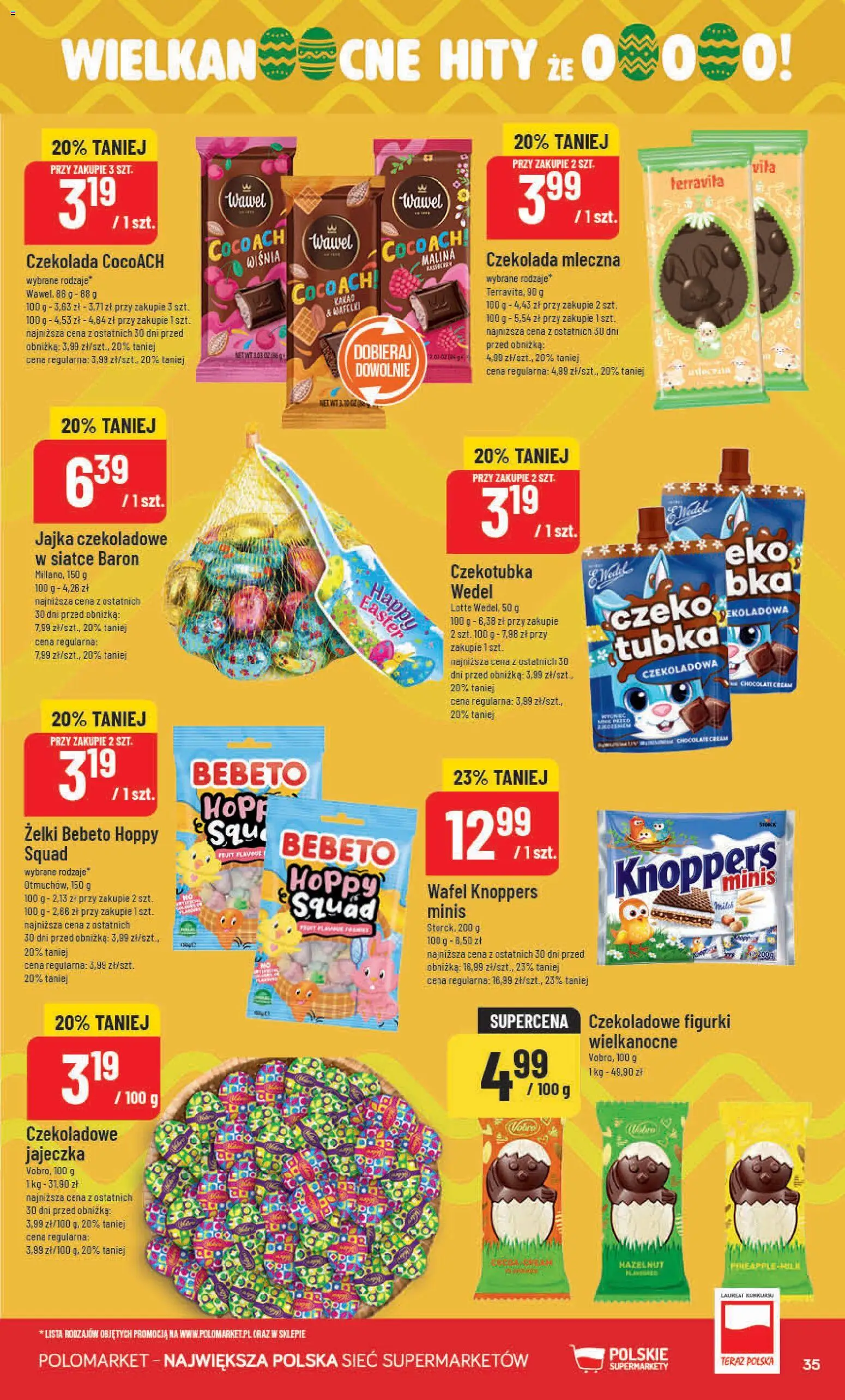 POLOmarket gazetka od 11.03.2026 | Strona: 35 | Produkty: Czekolada mleczna, Figurki, Jajka czekoladowe, Jajka