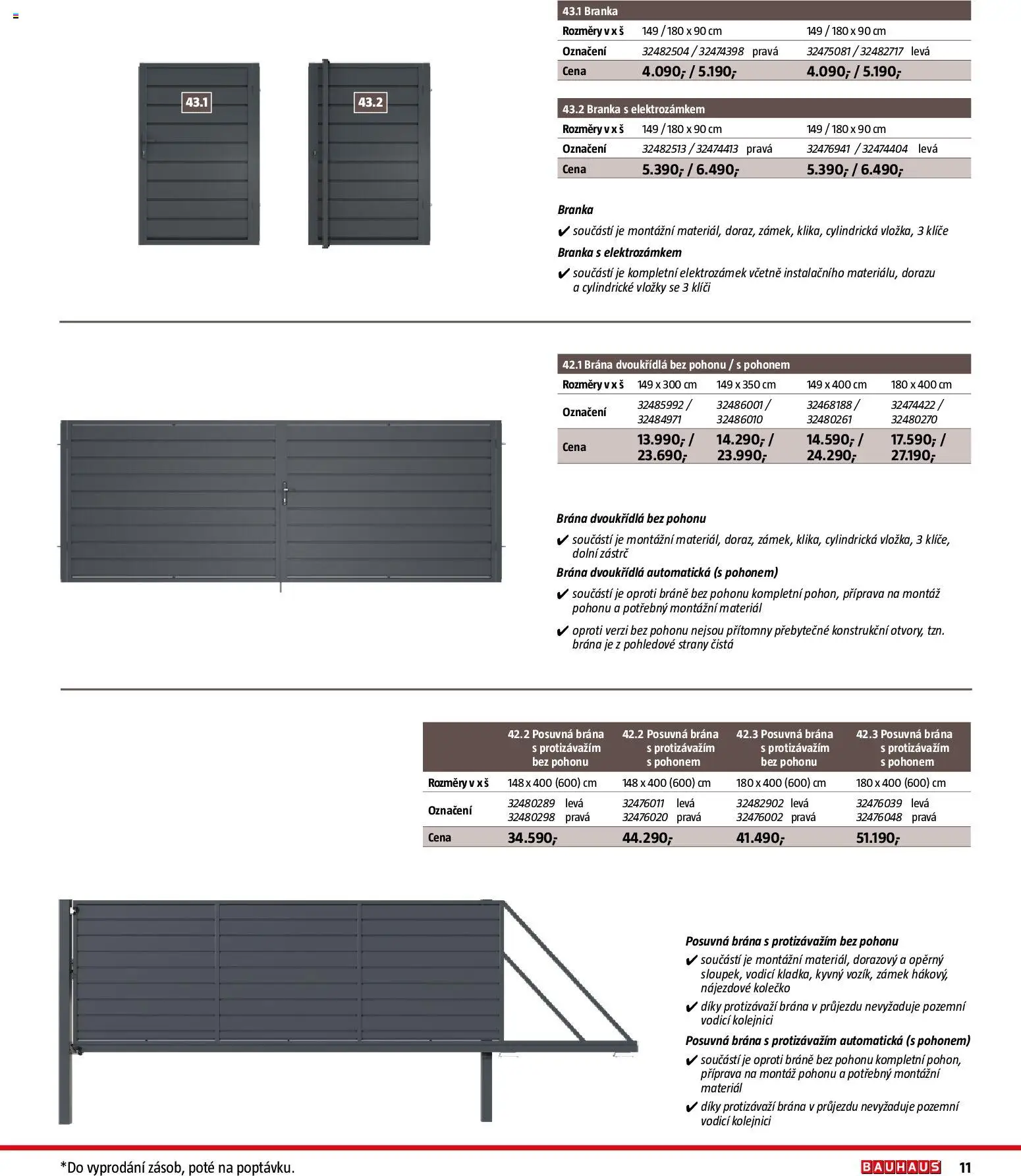 Bauhaus katalog Ploty a zahradní domky od 11.03.2026 | Strana: 11 | Produkty: Vložky