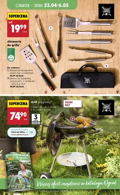 Pogląd oferty "Grill węglowy*, wym.: 43 x 44 x 69 cm, śr. rusztu: 36,5 cm, stalowy ruszt" - ważna od 27.04.2026 | Strona: 98 | Produkty: Grill, Ruszt