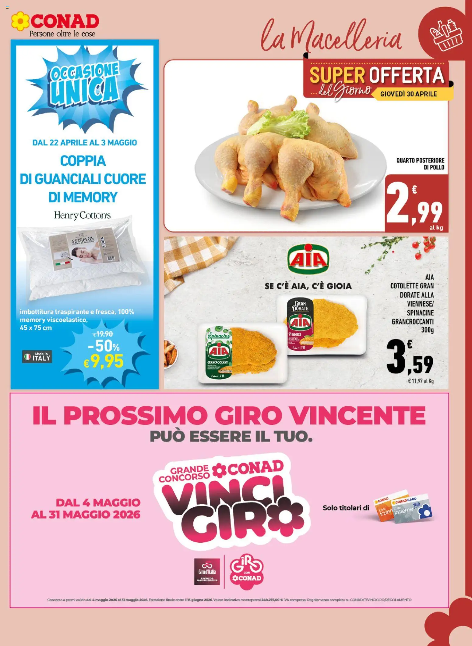 Volantino Conad del 22.04.2026 | Pagina: 3 | Prodotti: Pollo