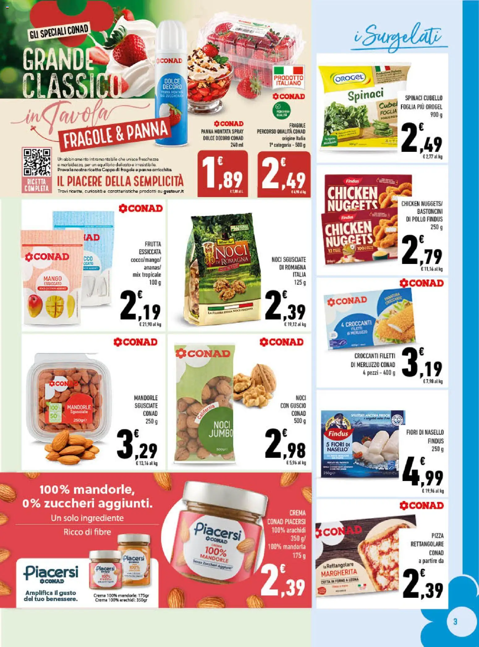 Volantino Conad del 11.03.2026 | Pagina: 3 | Prodotti: Crema, Pollo, Panna, Noci
