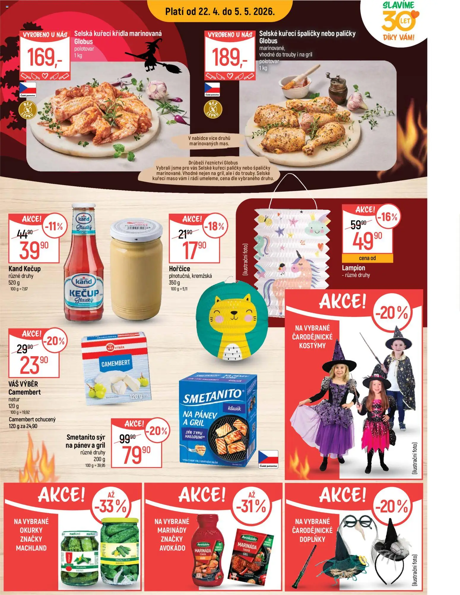Globus leták - Plzeň od 22.04.2026 | Strana: 4 | Produkty: Sýr, Kečup, Maso, Camembert