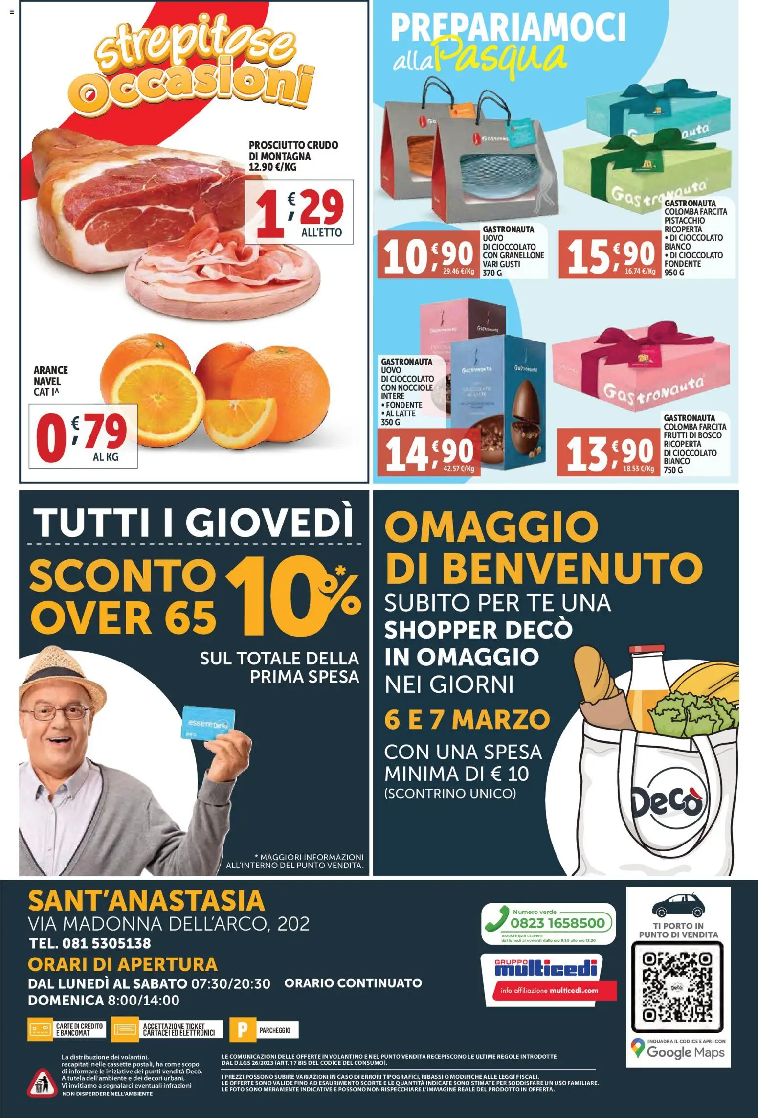 Volantino Decò del 06.03.2026 | Pagina: 12 | Prodotti: Prosciutto Crudo, Cioccolato, Prosciutto, Nocciole
