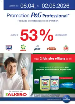 Aligro aktionen P&G Chavannes, Matran, Genève, Sion ab 06.04.2026 gültig