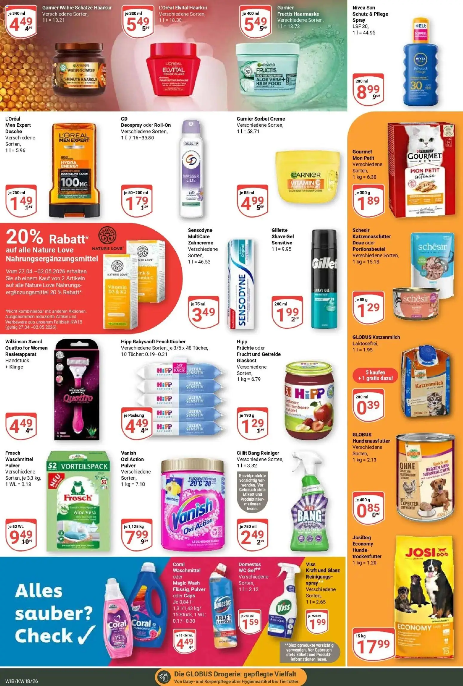 Globus Prospekt Wiesbaden-Nordenstadt	 – gültig ab 27.04.2026 | Seite: 21 | Produkte: Wasser, Waschmittel, Himbeere, Getreide
