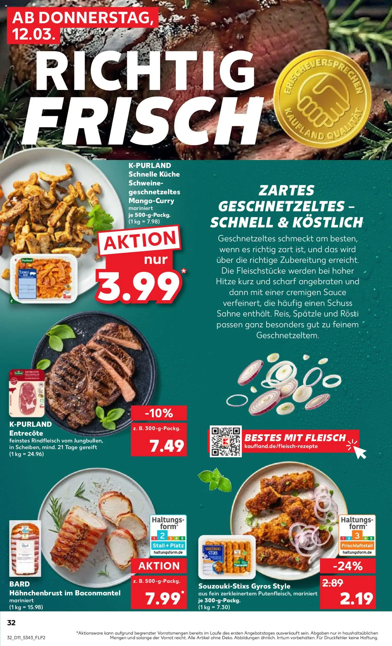 Kaufland Německo leták od 12.03.2026 | Strana: 32 | Produkty: Gyros, Forma