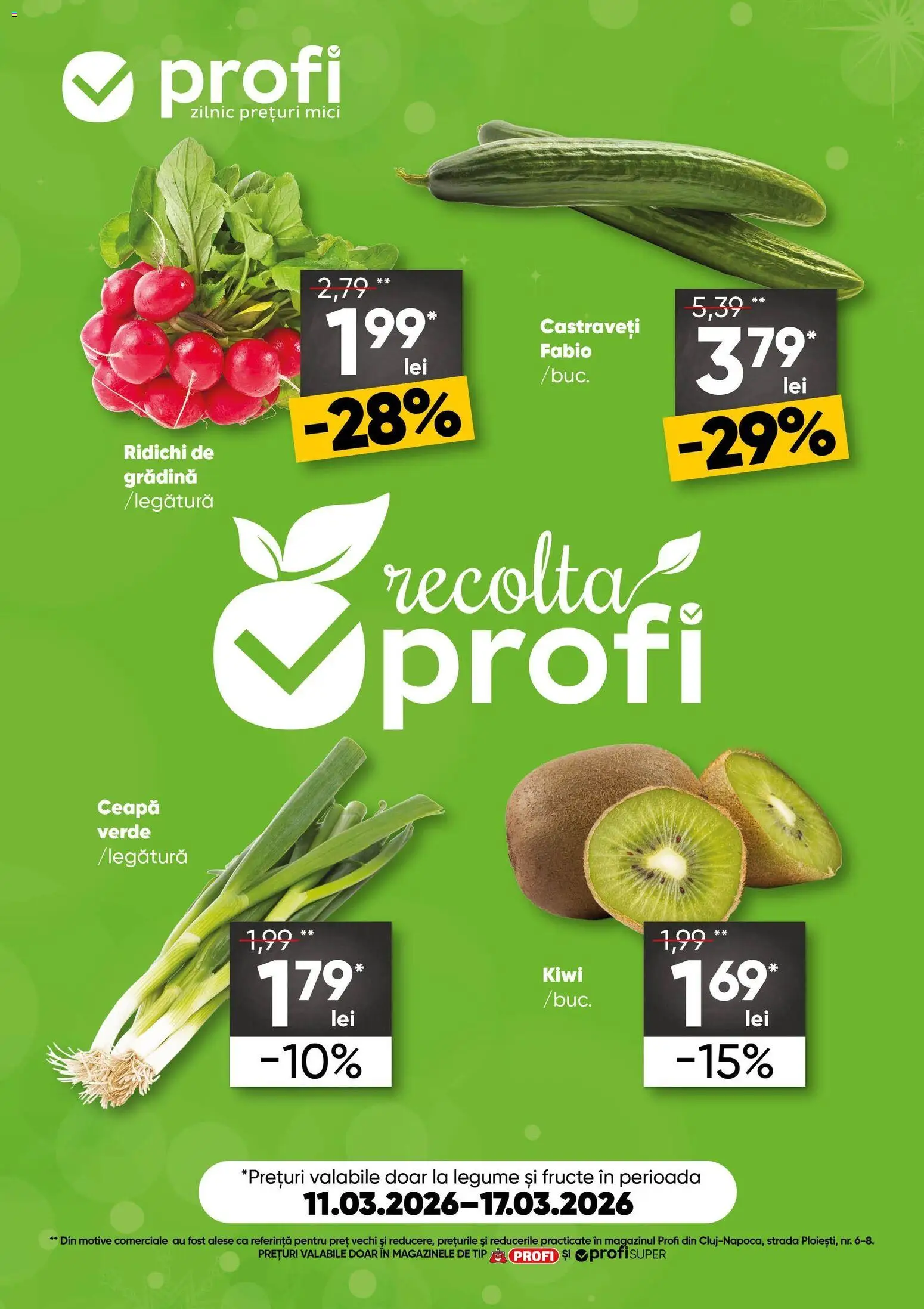 Noul catalog Profi – valabil de la 11.03.2026 | Pagină: 1 | Produse: Kiwi, Sıcak çikolata, Legume, Fructe