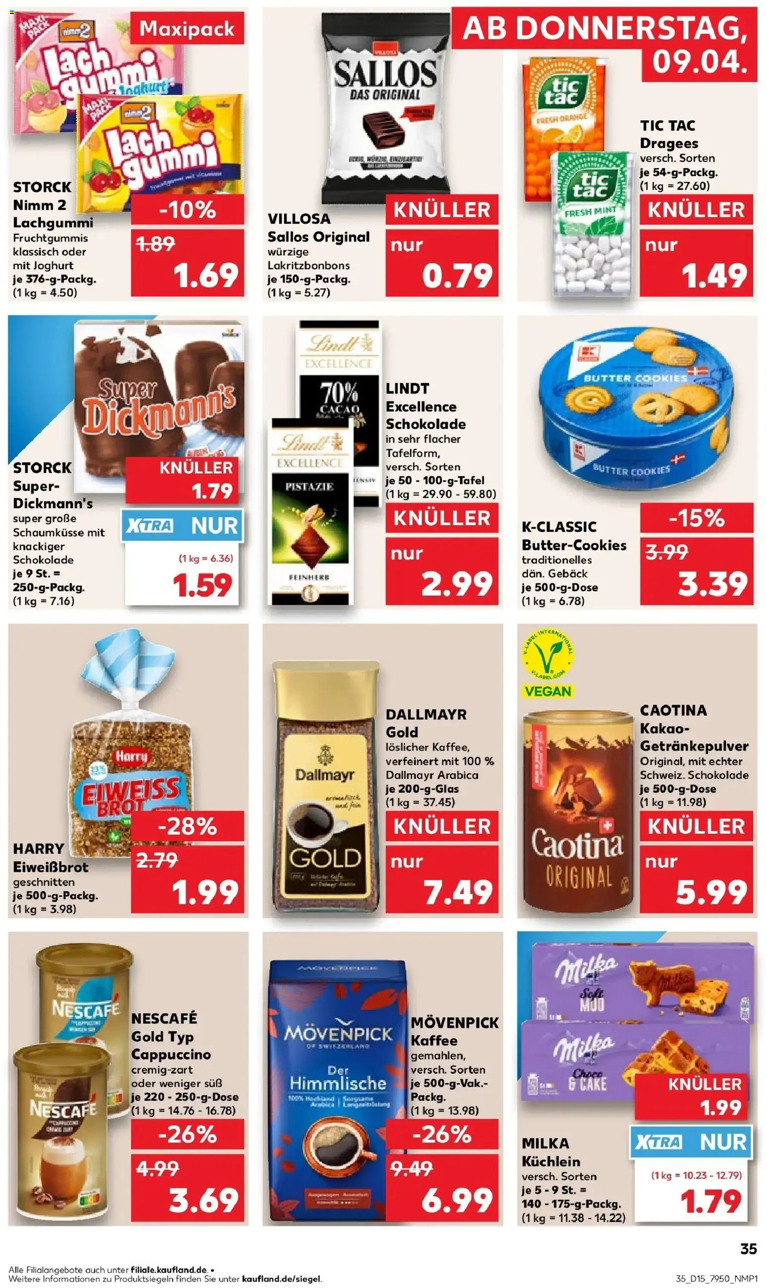 Kaufland Prospekt Leer (Ostfriesland)	 – gültig ab 08.04.2026 | Seite: 35 | Produkte: Joghurt, Kaffee, Milka, Lindt