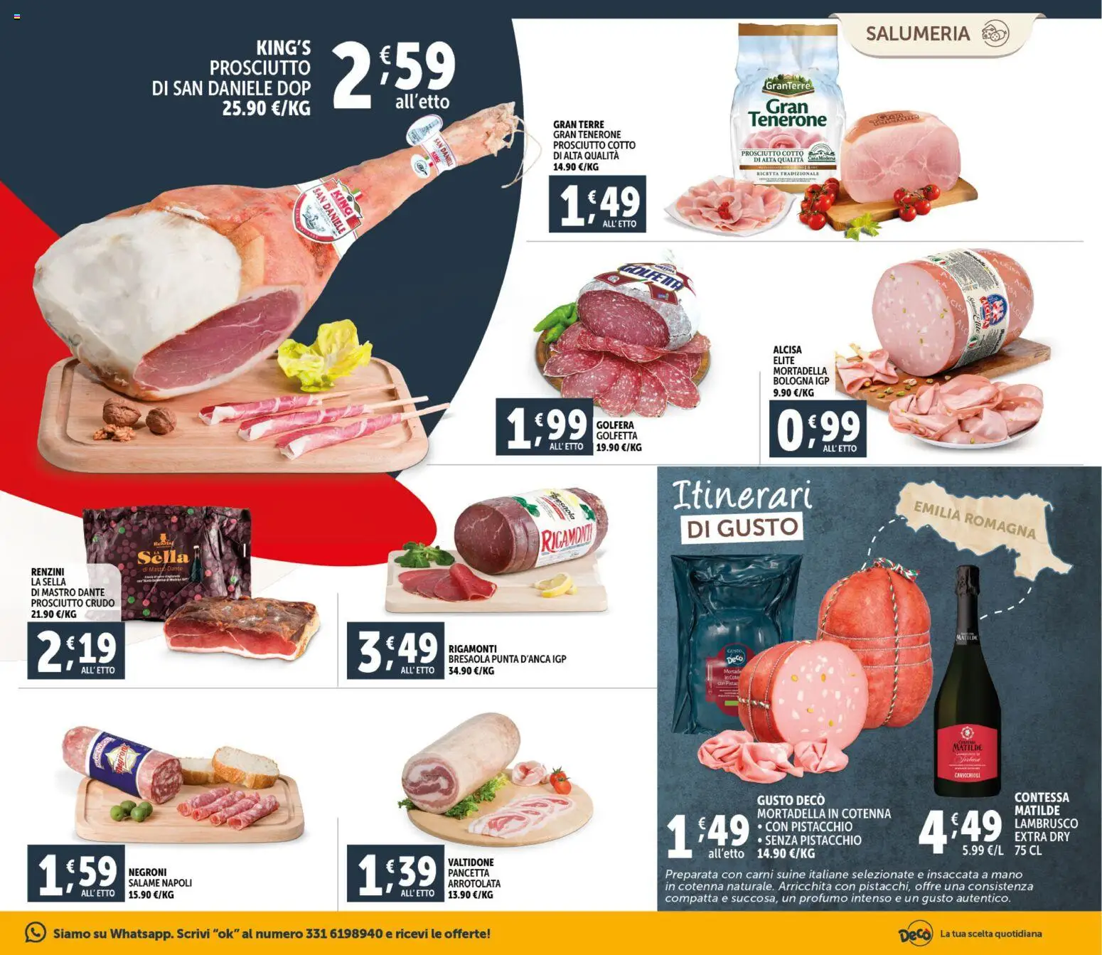 Volantino Decò del 06.03.2026 | Pagina: 5 | Prodotti: Prosciutto Cotto, Salame, Prosciutto, The