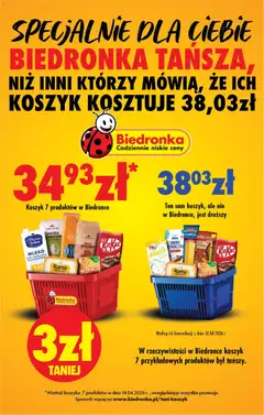 Pogląd oferty "Biedronka gazetka - Tani koszyk" - ważna od 14.04.2026