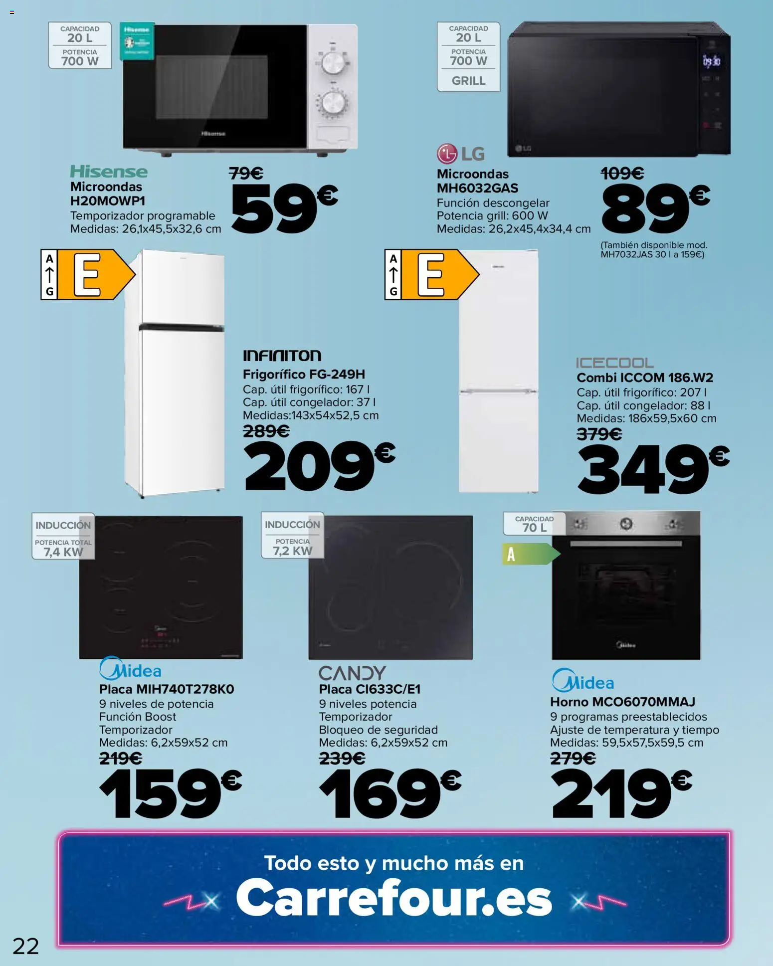 Carrefour Semana santa │ válido desde el 11.03.2026 | Página: 22 | Productos: Congelador, Horno, Combi