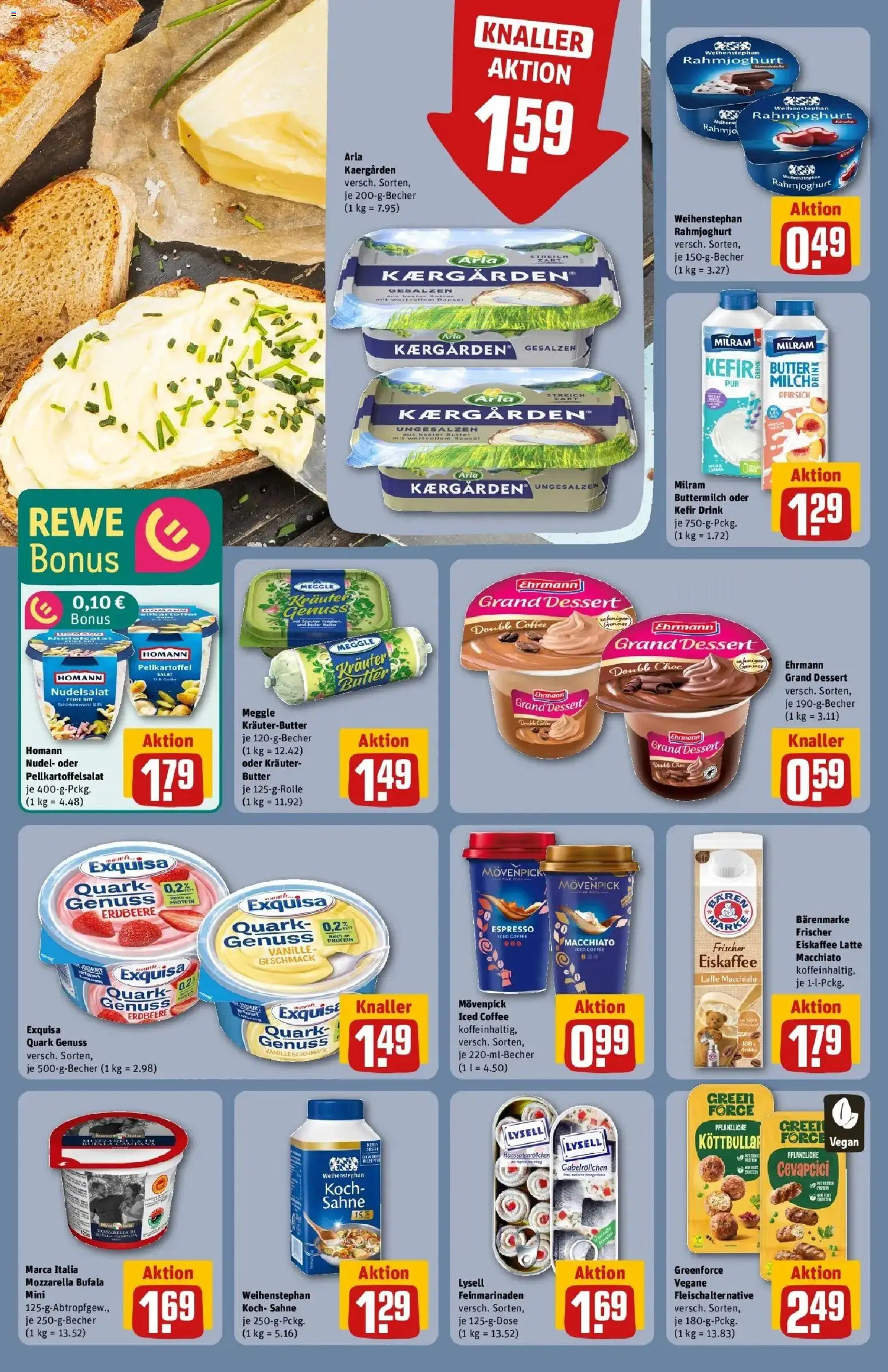 Rewe Prospekt Brandenburg An Der Havel	 – gültig ab 12.04.2026 | Seite: 16 | Produkte: Kefir, Buttermilch, Mozzarella, Kräuterbutter