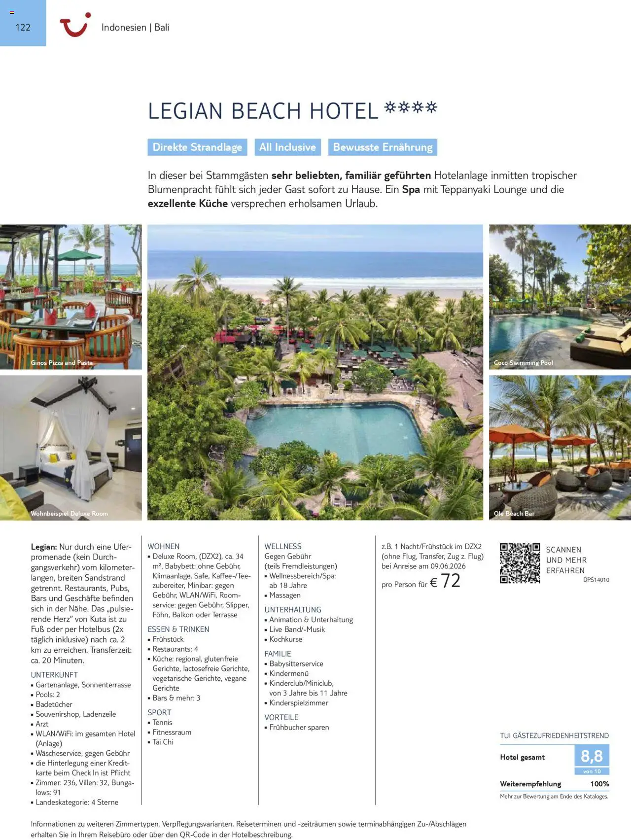 TUI Prospekt  Asien, Afrika, Orient & Indischer Ozean 2025/26 	 – gültig ab 01.11.2025 | Seite: 122 | Produkte: Babybett, Küche, Pasta, Pizza