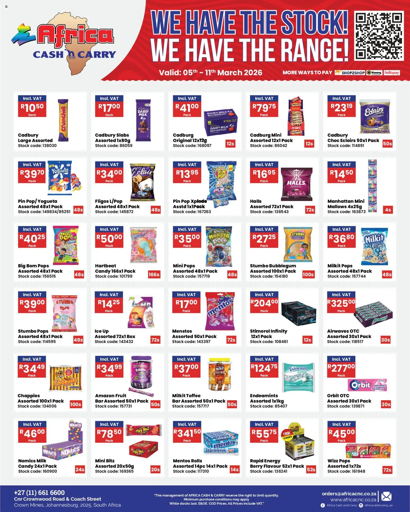New Africa Cash & Carry catalogue – valid from 05.03.2026 | Page: 15 | Products: Box, Milk, Stock, Fruit