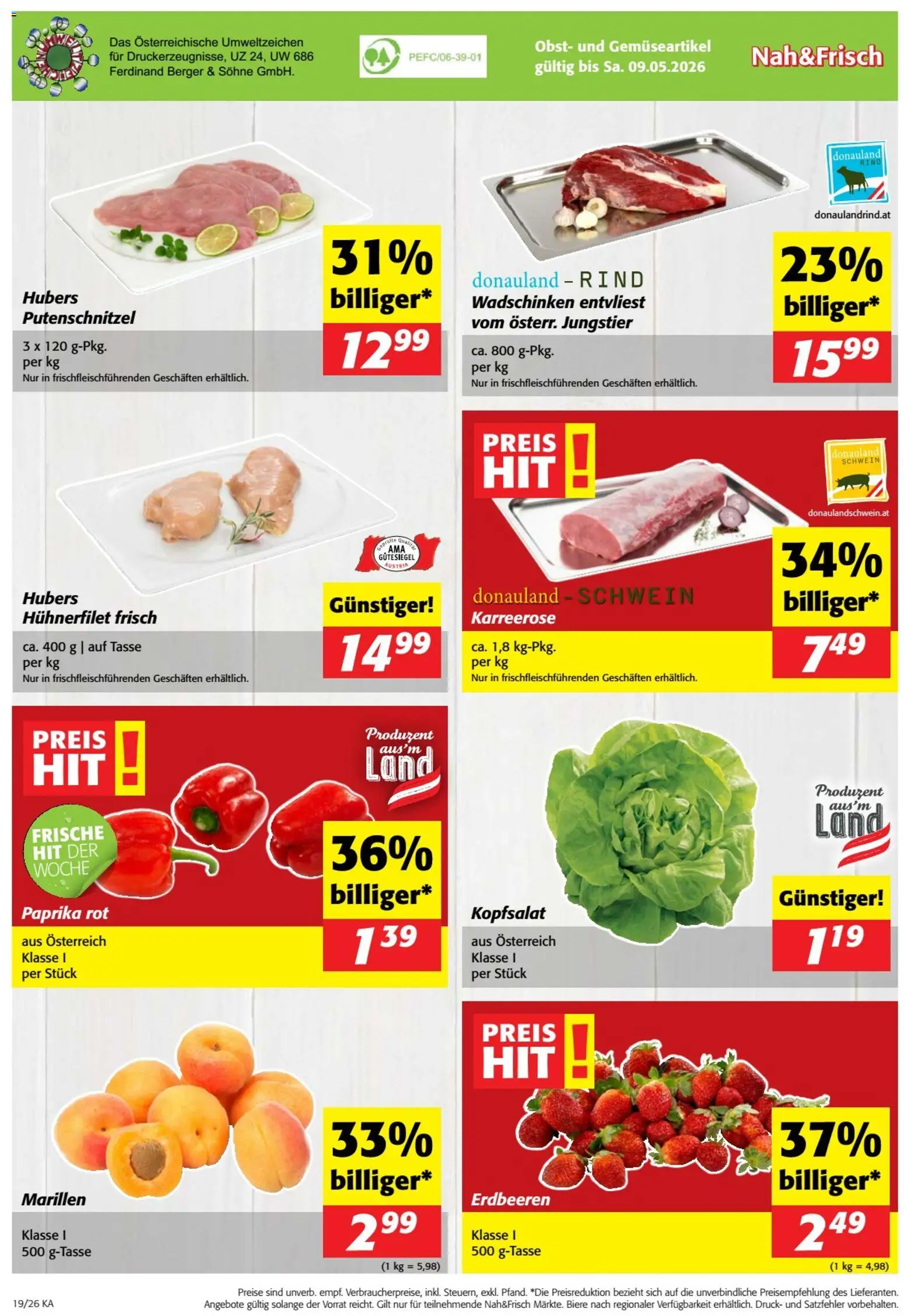 Nah und Frisch Flugblatt gültig ab 06.05.2026 | Seite: 9 | Produkte: Erdbeeren, Obst