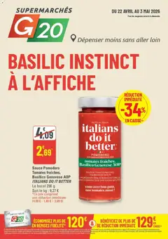 G20 Supermarchés - Prévisualisation de G20 Supermarchés catalogue valide à partir de 22.04.2026