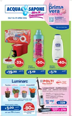 Anteprima del volantino Acqua e Sapone volantino Cesar S.p.A. valido a partire dal 09.04.2026