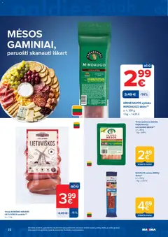 MAXIMA leidinys galioja nuo 28.04.2026 | Puslapis: 22 | Prekių: Sardelės, Jautienos, Dešrelės, Dešra
