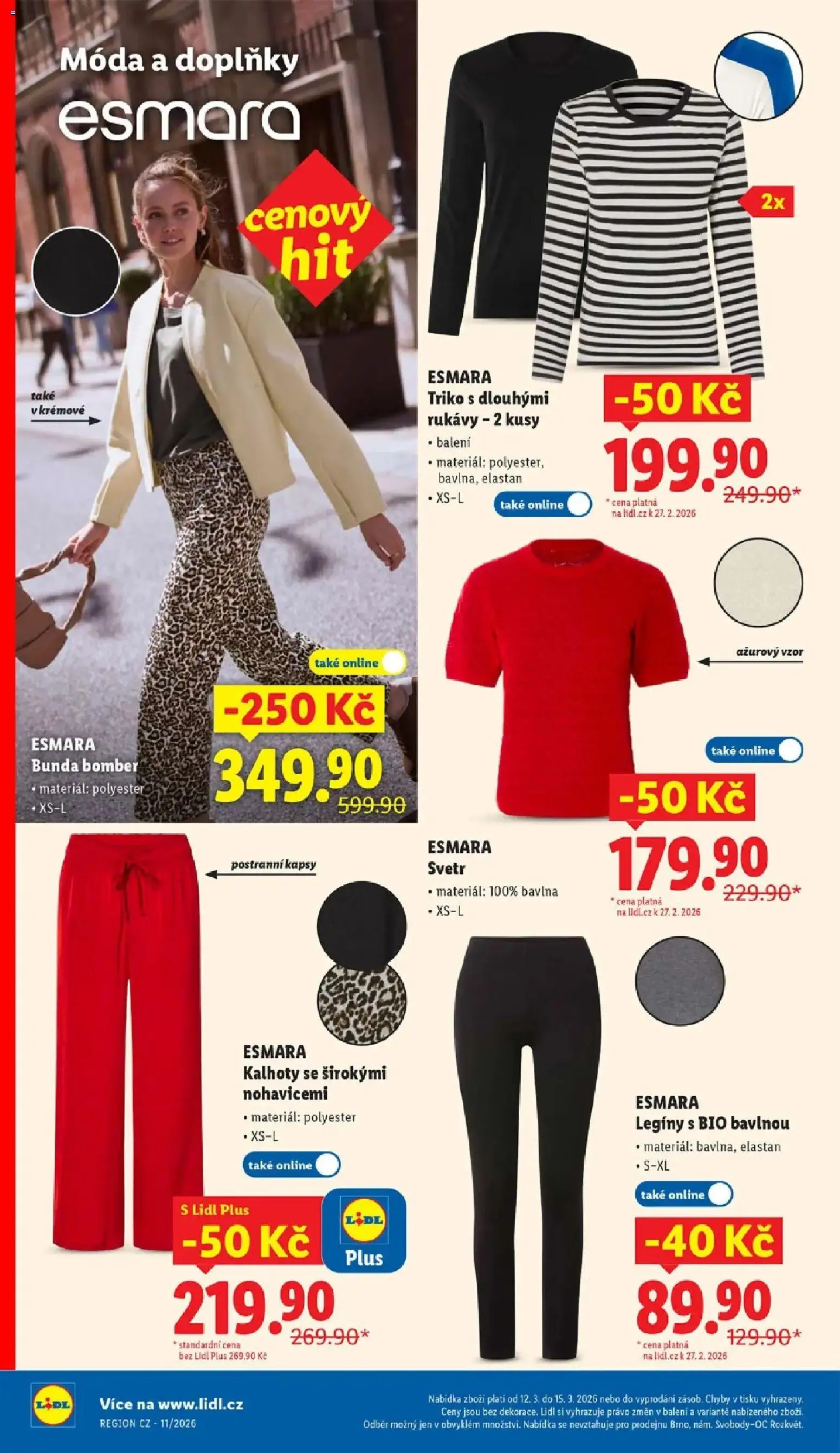 Lidl aktuální leták od 12.03.2026 | Strana: 38 | Produkty: Svetr, Bunda, Kalhoty, Legíny