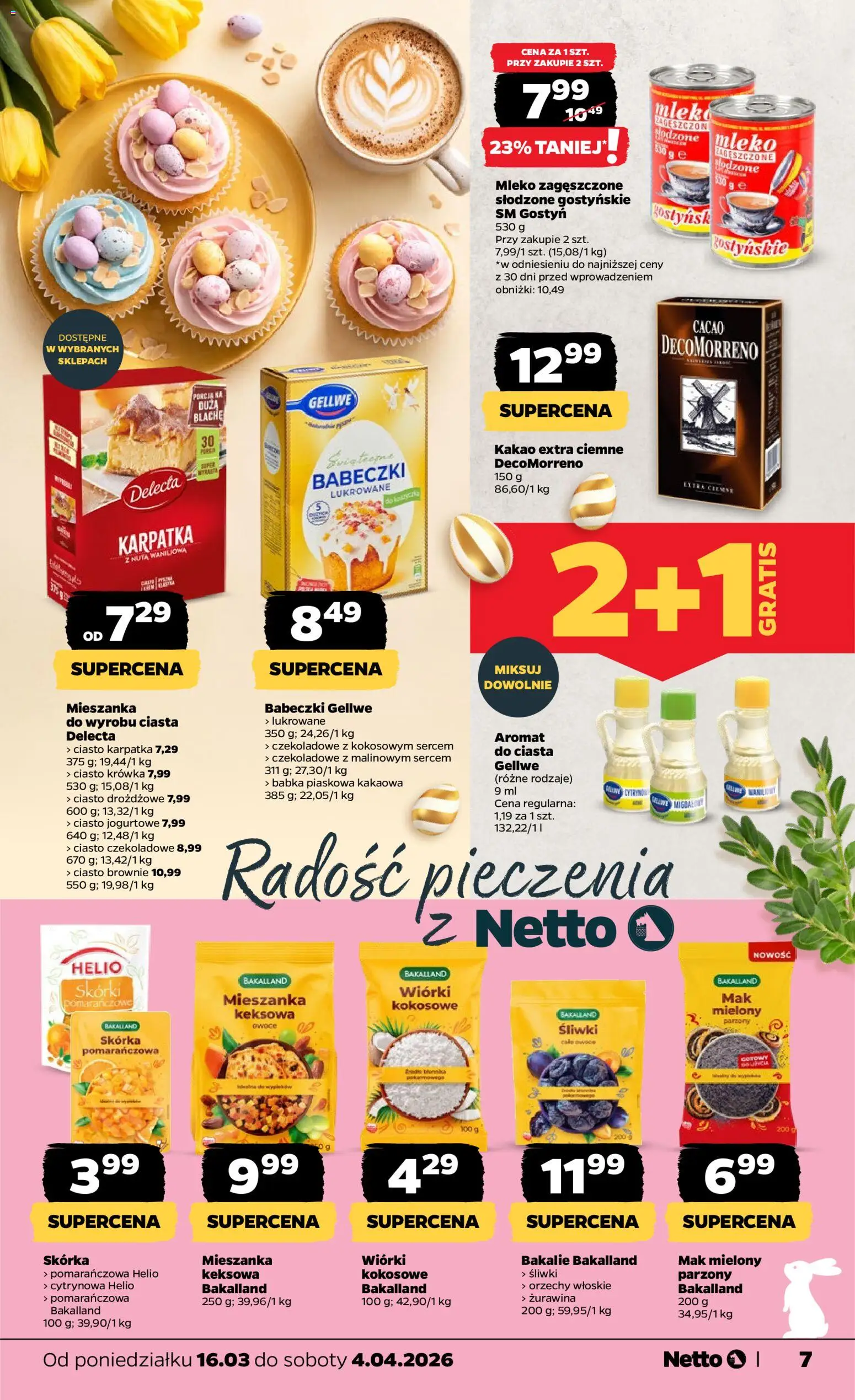 Netto gazetka - Wielkanoc od 16.03.2026 | Strona: 7 | Produkty: Ciasto brownie, Mak, Krowka, Żurawina
