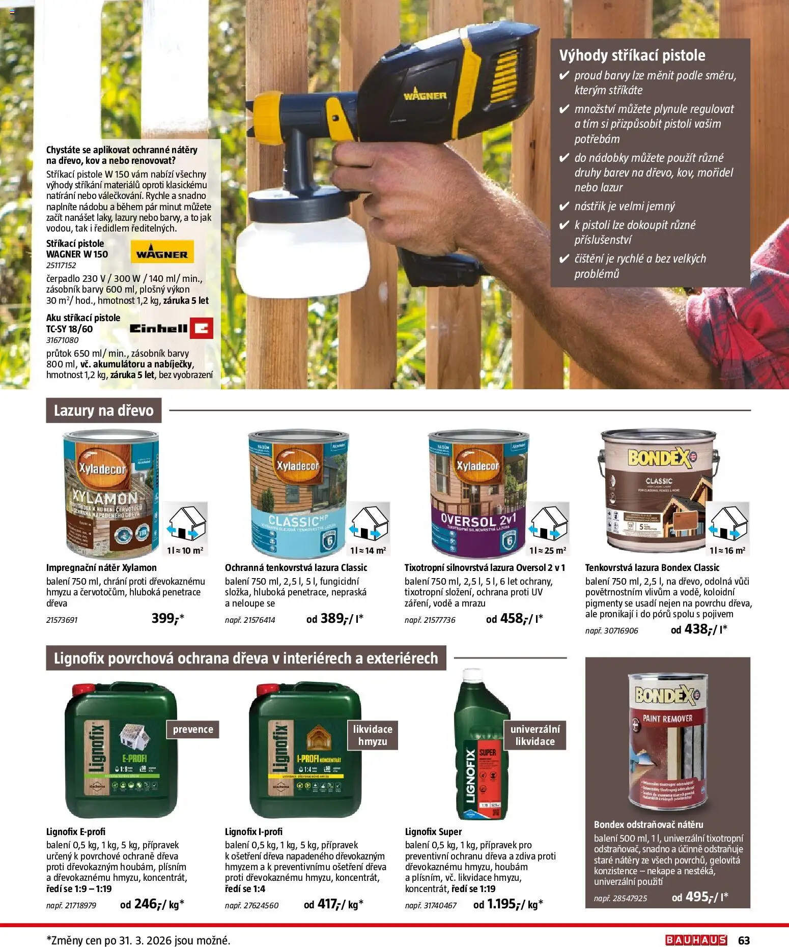 Bauhaus katalog Ploty a zahradní domky od 11.03.2026 | Strana: 63 | Produkty: Zásobník, Čerpadlo, Barvy