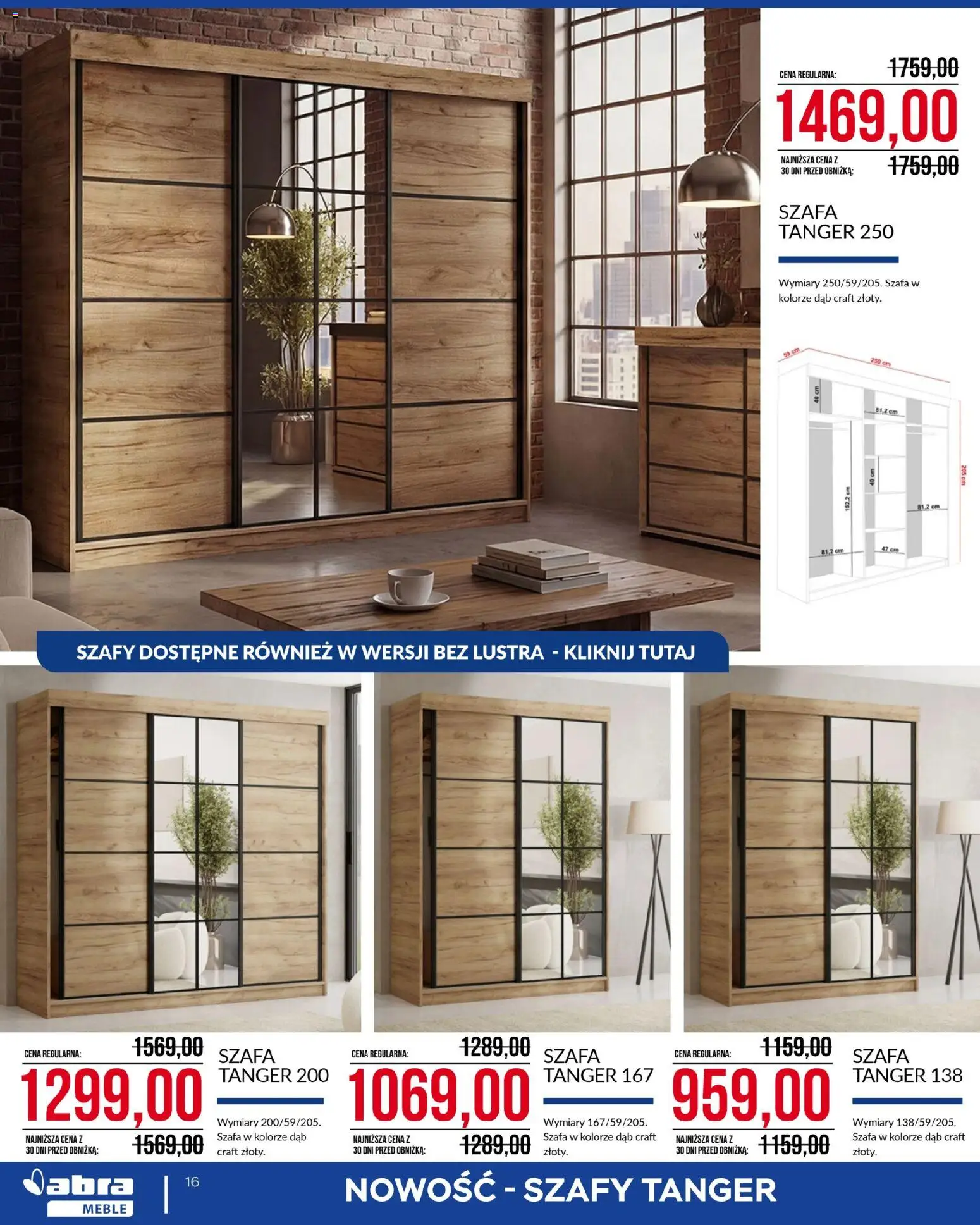 Abra meble gazetka od 04.03.2026 | Strona: 16 | Produkty: Szafa