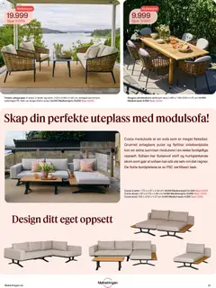 Forhåndsvisning av Møbelringen Årets hagemøbler gyldig fra 10.03.2026 | Side: 21 | Produkter: Lys, Sofa, Bord