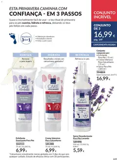 Pré-visualização Spray Desodorizante Para Pés Lavanda, Spray desodorizante para pés com aroma de lavanda. válido de 01.04.2026 | Página: 149