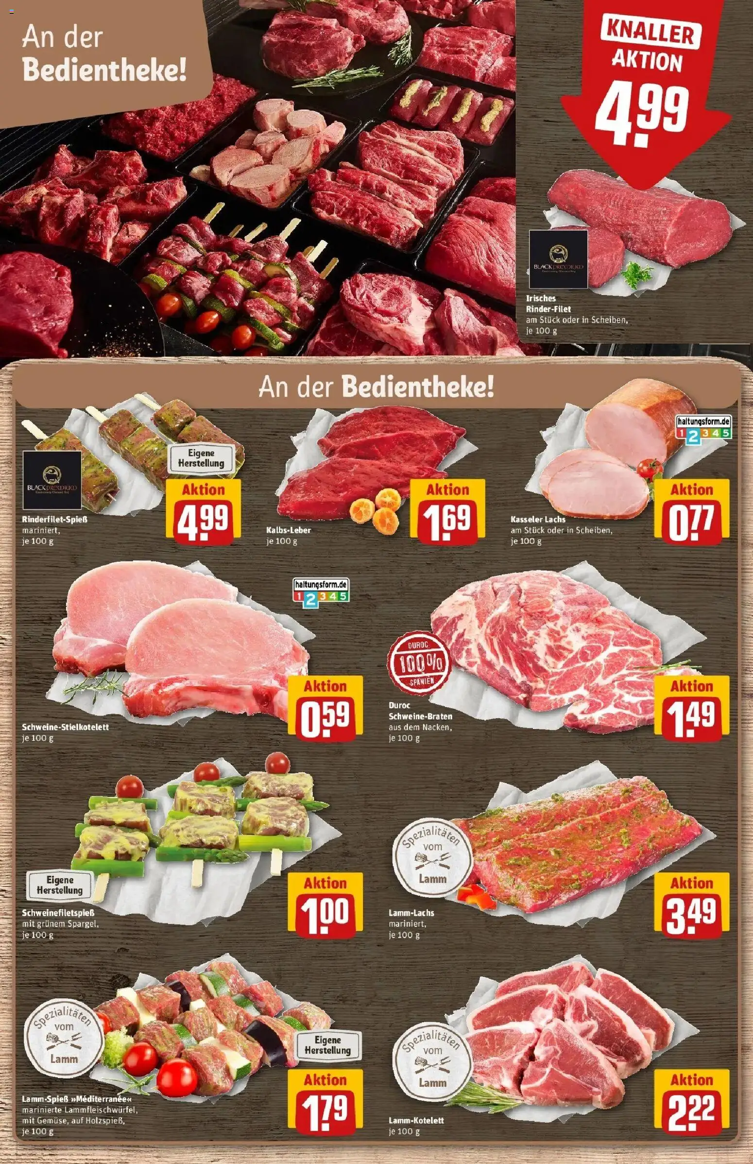 Rewe Prospekt Brandenburg An Der Havel	 – gültig ab 12.04.2026 | Seite: 9 | Produkte: Rinderfilet, Kalbsleber, Lachs