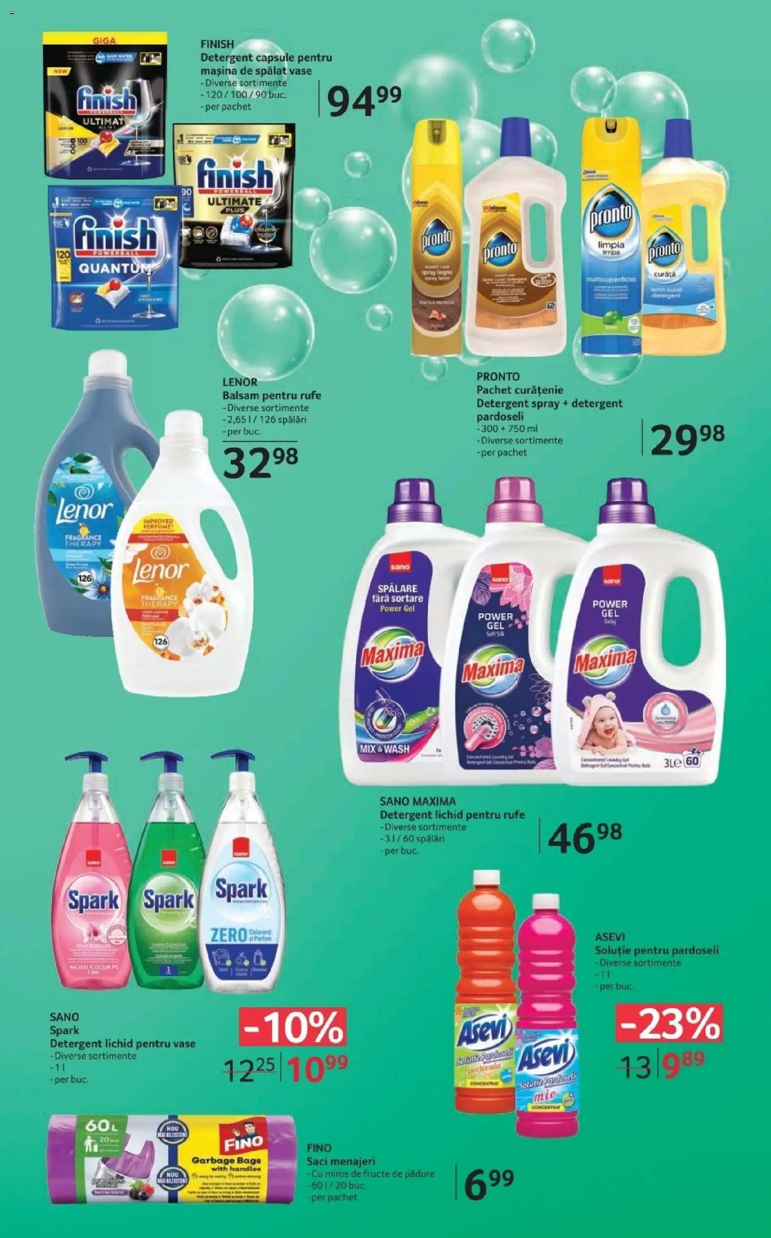 Noul catalog Selgros – valabil de la 06.03.2026 | Pagină: 23 | Produse: Mașină De Spălat Vase, Balsam, Yorgan, Capsule pentru mașina de spălat