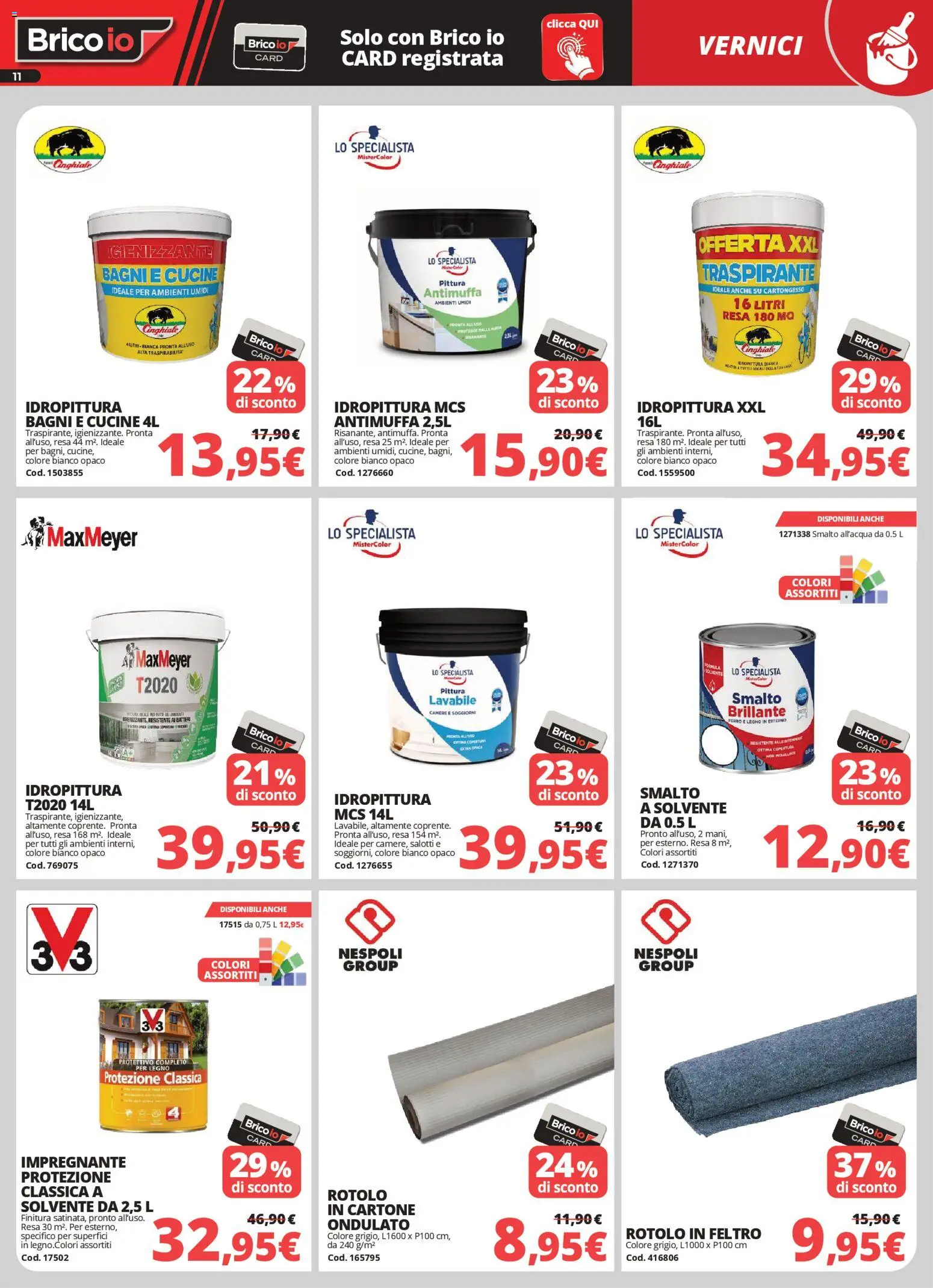 Volantino Brico io del 05.03.2026 | Pagina: 11 | Prodotti: Cucine, Impregnante, Pittura