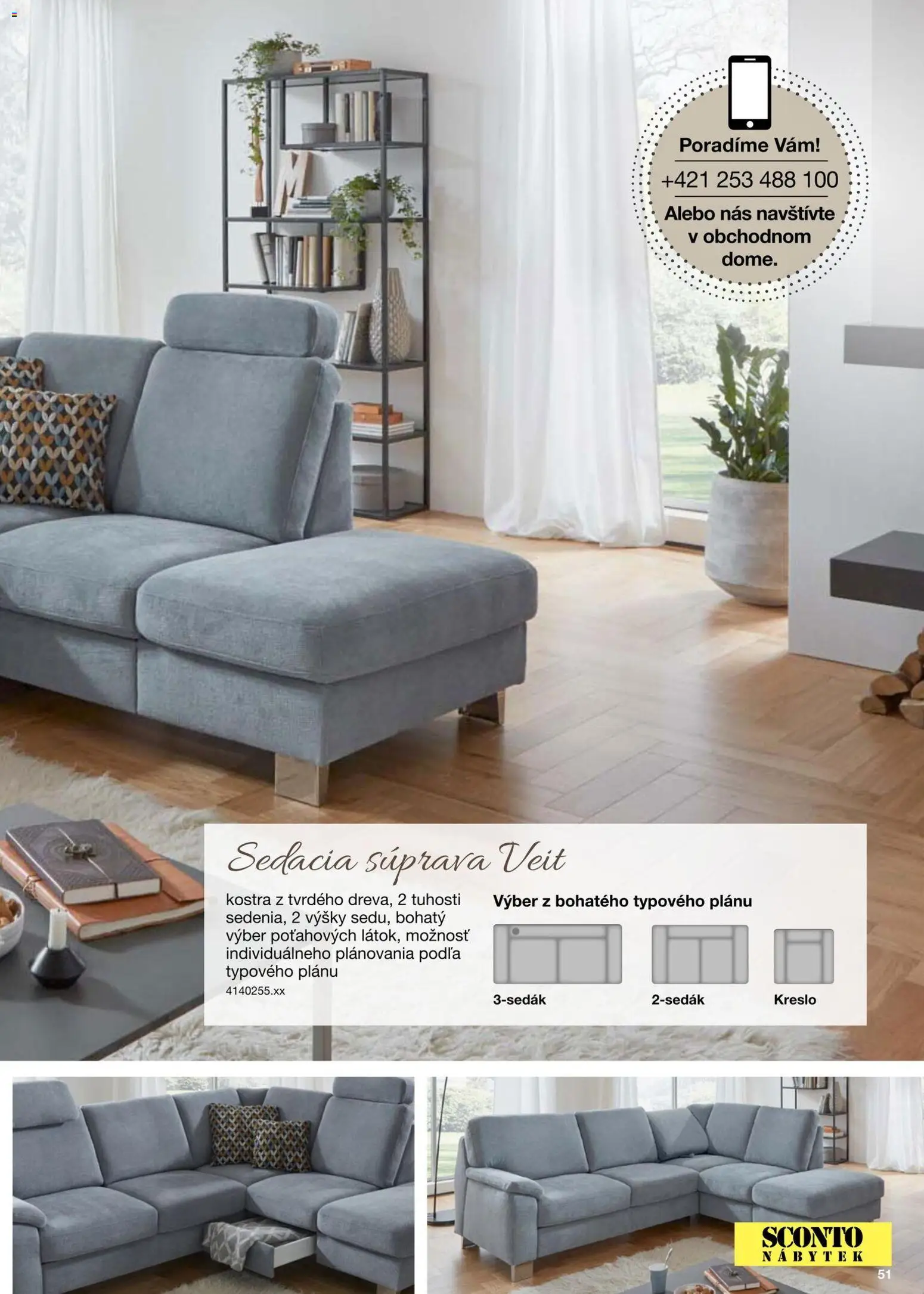 Nové Sconto nábytok akcie – leták je platný od 15.12.2025 | Strana: 51 | Produkty: Sedacia súprava, Kreslo