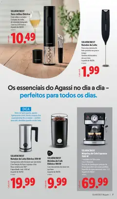 Pré-visualização SILVERCREST Máquina de Café Expresso 1100 W, 2 unidades de filtro para 1 ou 2 chávenas Pressão de bombagem potente de 15 bar para obter um creme perfeito Depósito de água amovível: máx. 1,5 l A partir de 08/05 válido de 31.03.2026 | Página: 7 | Produtos: Batedor, Base, Café, Creme