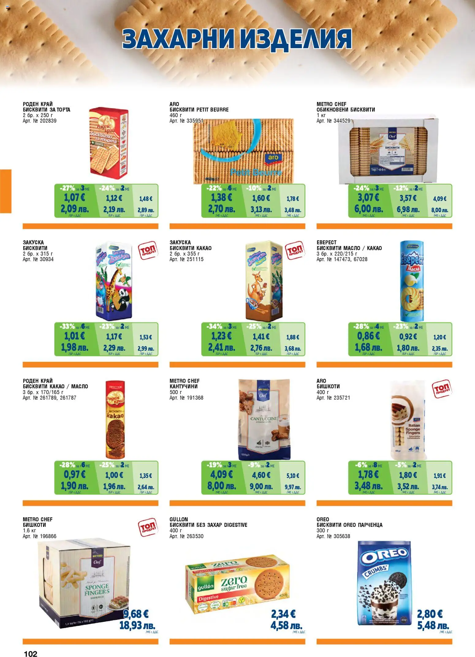 {H1} | Страница: 102 | Продукти: Масло, Захар, Торта, Бишкоти