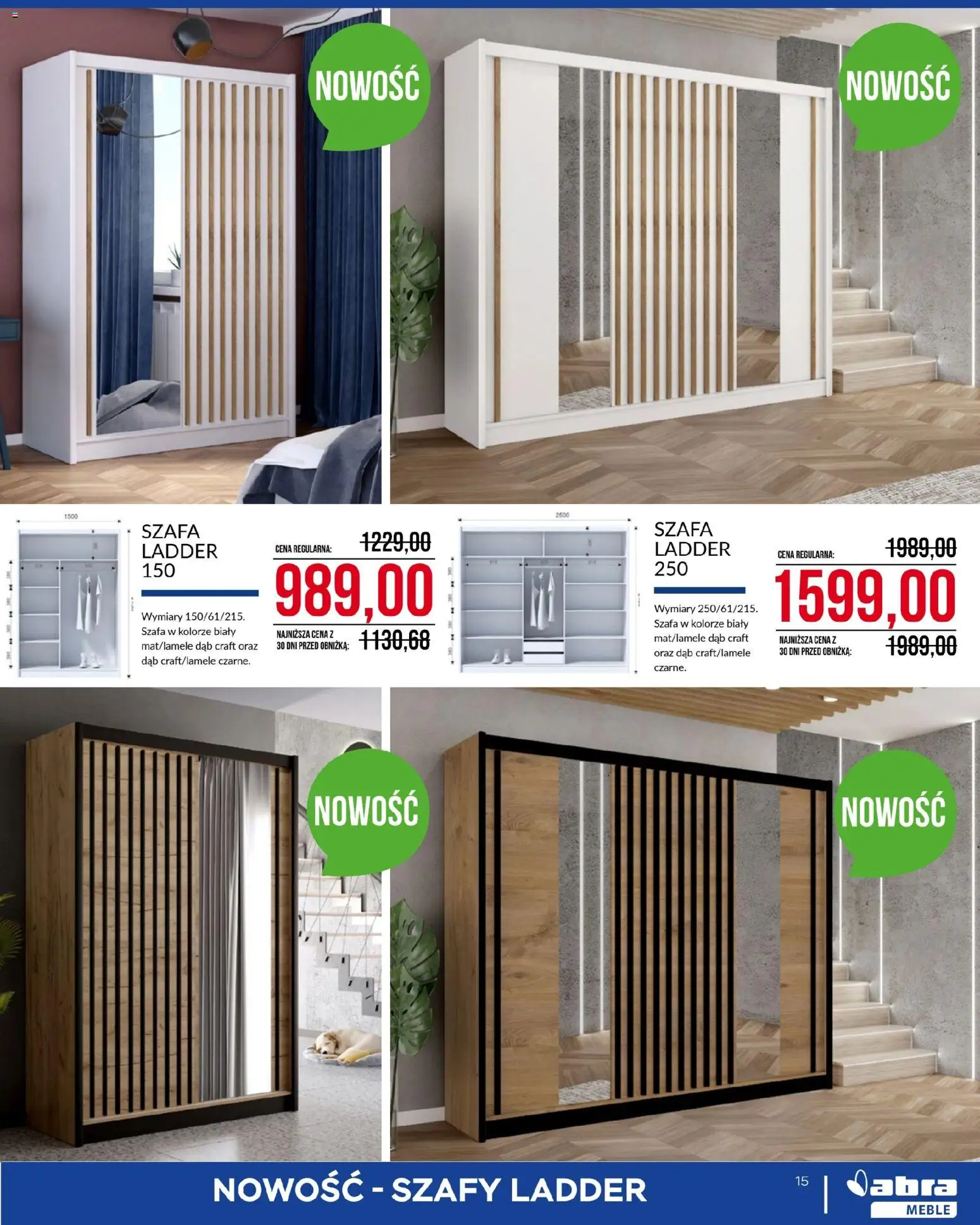 Abra meble gazetka od 04.03.2026 | Strona: 15 | Produkty: Szafa