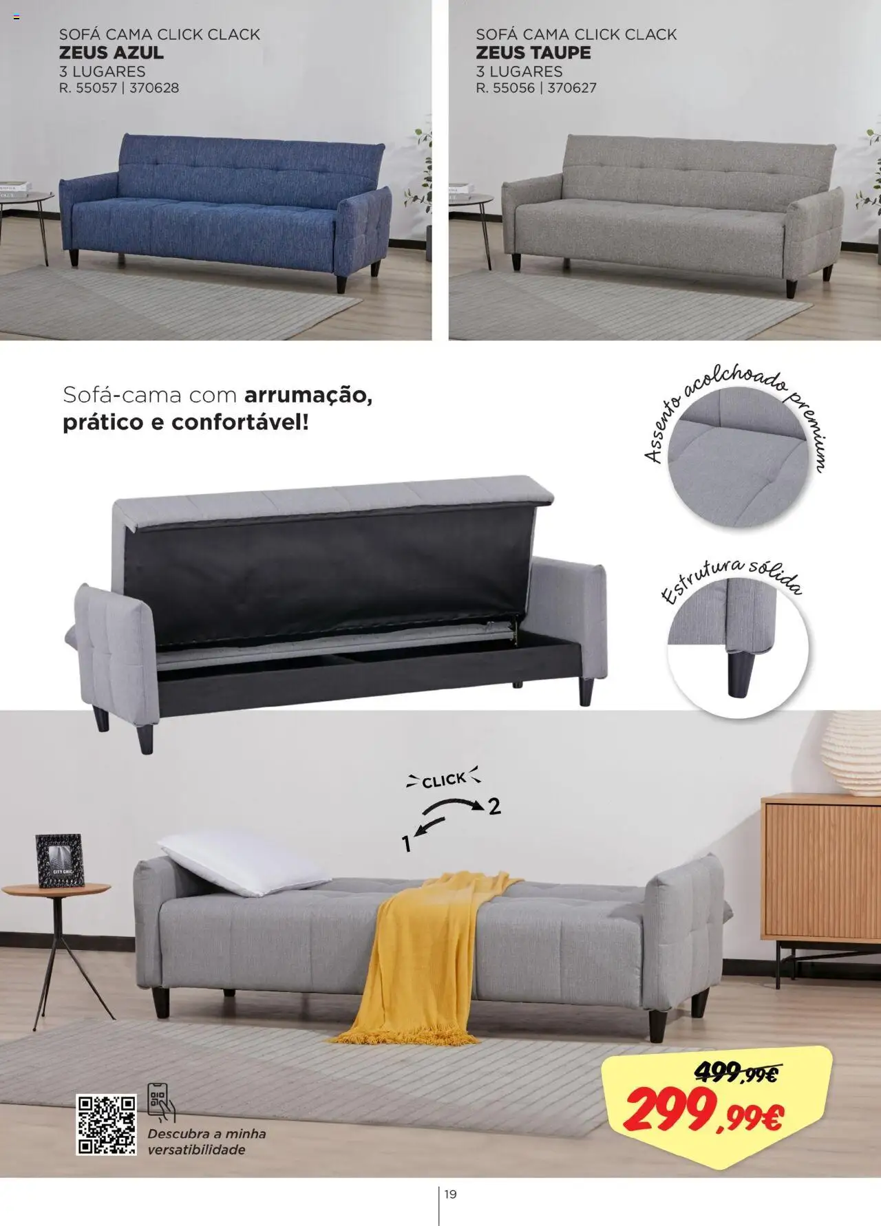 Espaço Casa - Catálogo Kaliási - Sofás Camas │ válido de 21.07.2025 | Página: 19 | Produtos: Cama, Sofá