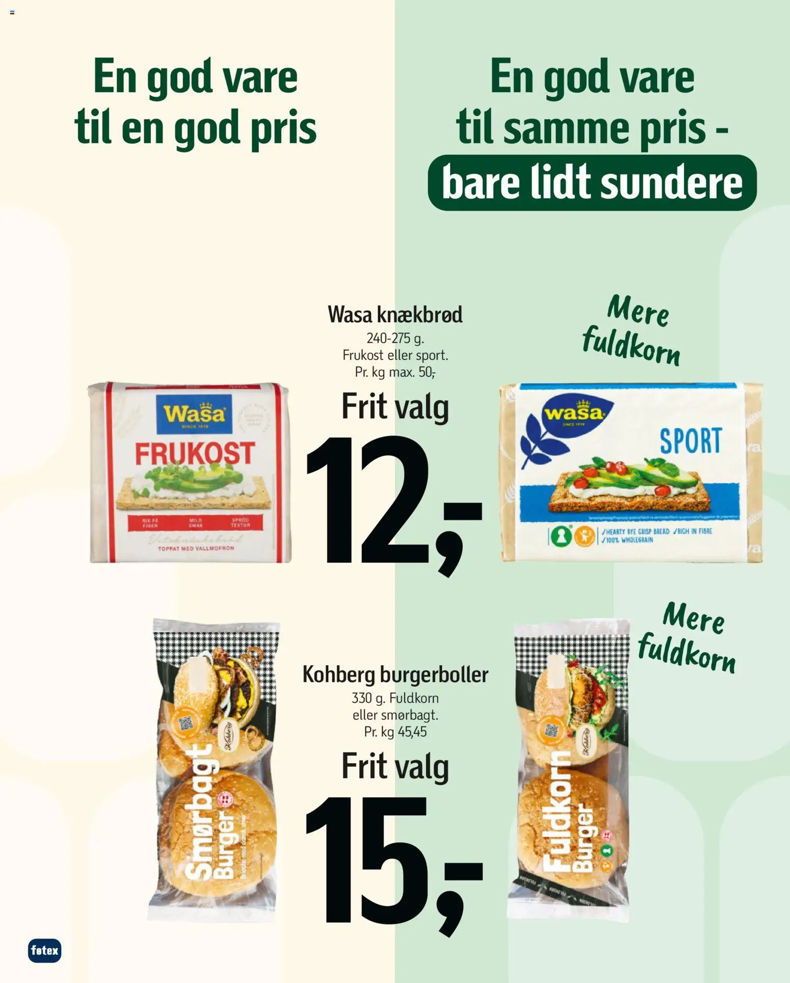 Føtex tilbudsavis – gyldig fra 01.05.2026 | Side: 13 | Produkter: Burgerboller, Knækbrød