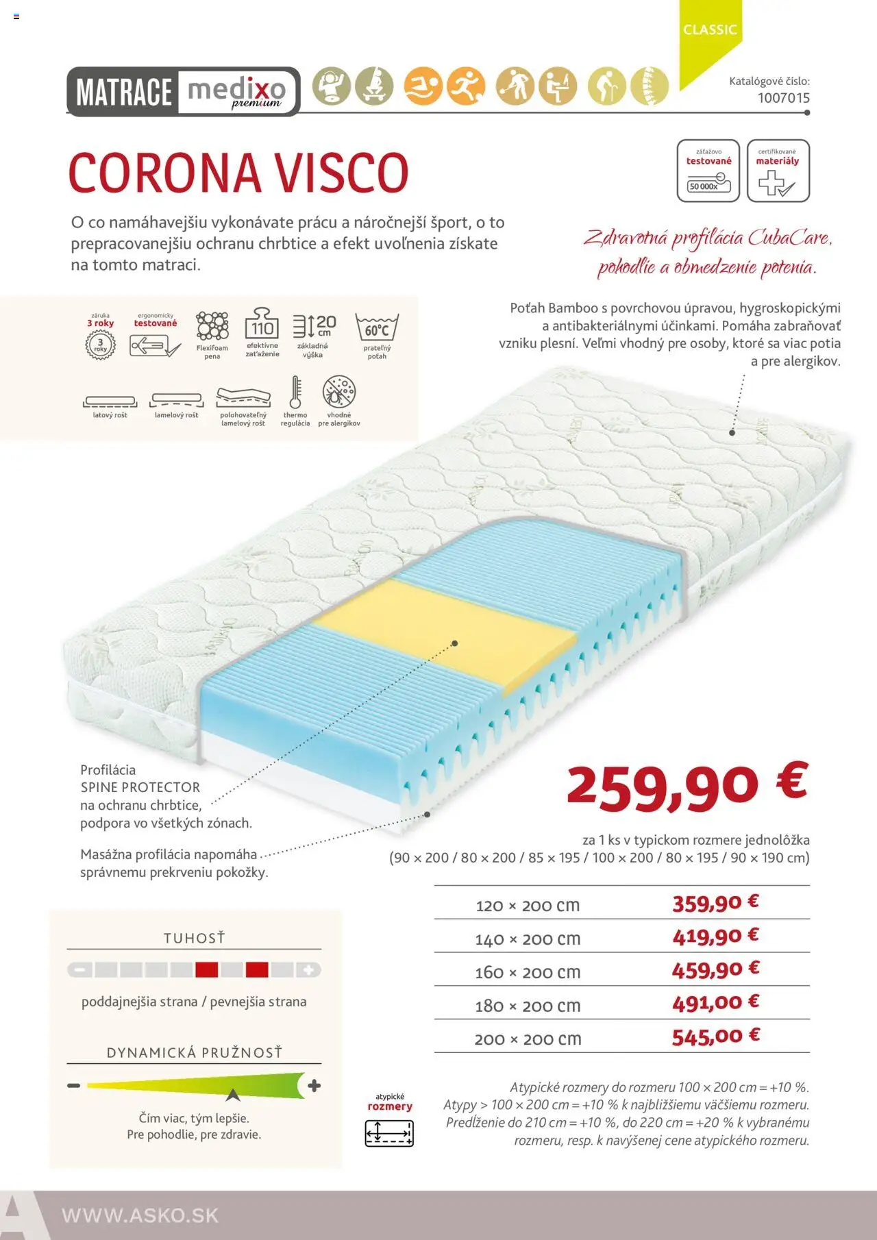 Nové ASKO nábytok akcie – leták je platný od 05.06.2025 | Strana: 36 | Produkty: Matrace, Rošt