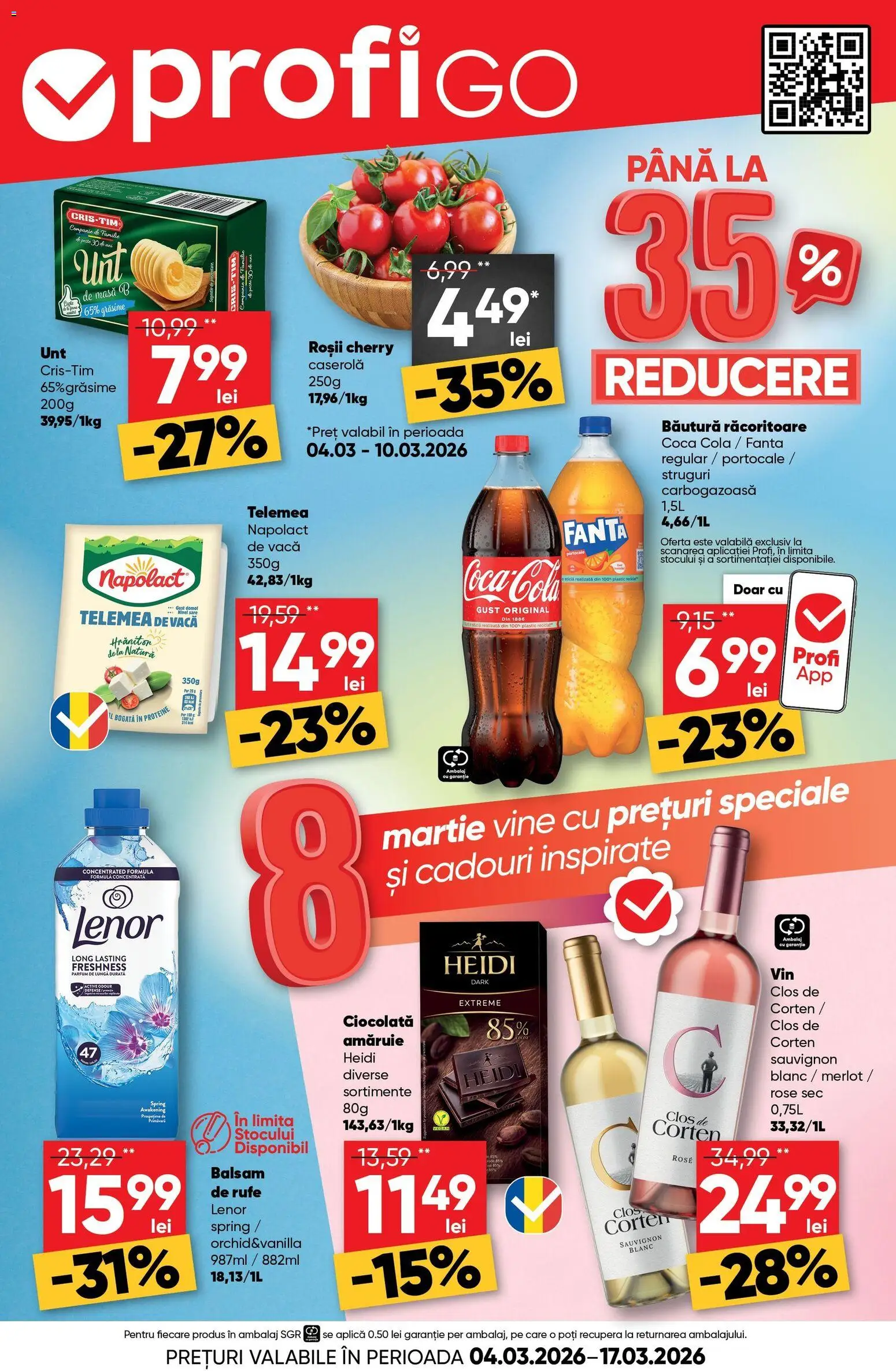 Noul catalog Profi – valabil de la 04.03.2026 | Pagină: 1 | Produse: Struguri, Ciocolată, Portocale, Roșii