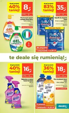 Pogląd oferty "Dealz gazetka" - ważna od 23.04.2026 | Strona: 41 | Produkty: Płyn do płukania tkanin, Finish, Odplamiacz, Płyn do mycia naczyń